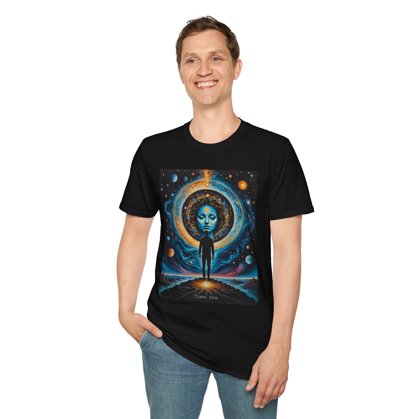 Cosmic Portal T-Shirt – Surreal Galaxy Art Tee – Gift for Spiritual Thinkers, Psychedelic Art Lovers, and Astral Projection Enthusiasts