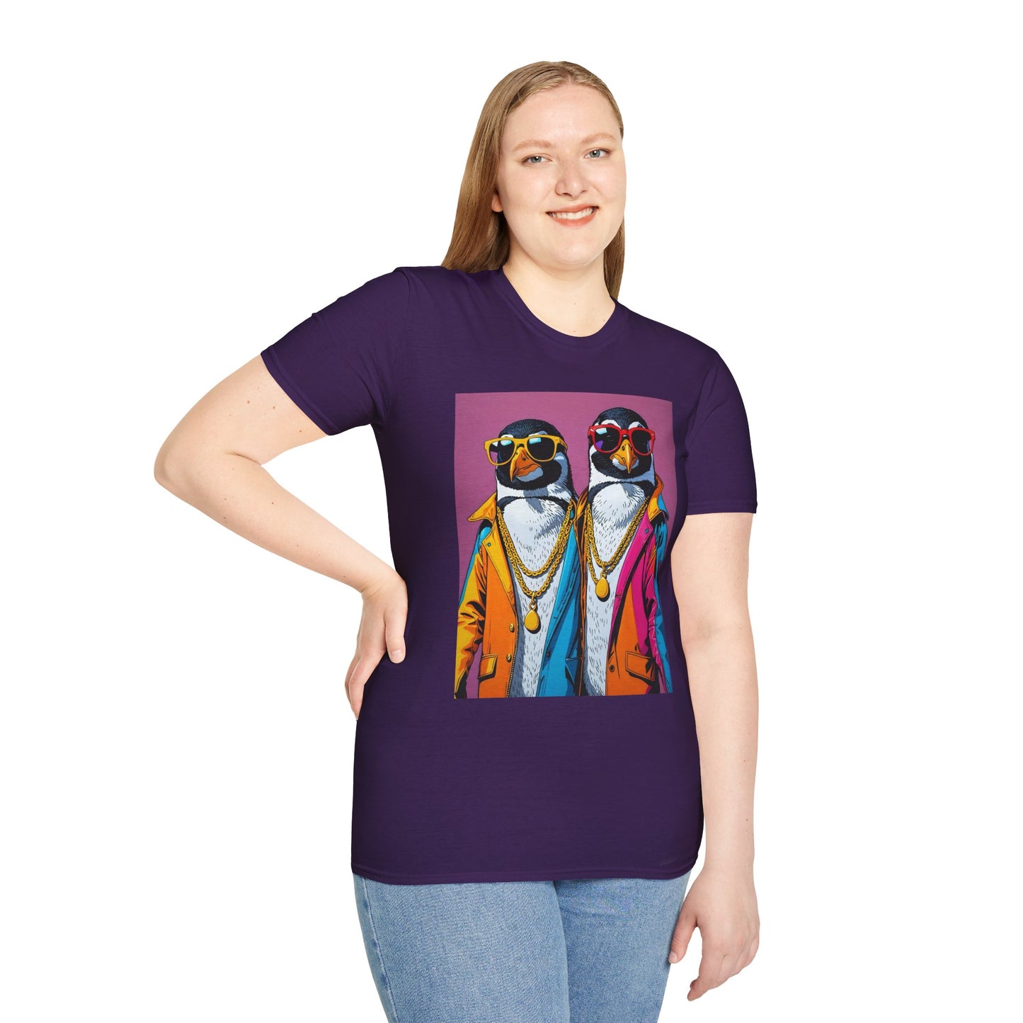 Cool Penguin Shirt – Funny Hip Hop Penguin Graphic Tee – Gift for Animal Lovers, Streetwear Fans, and People Who Stay Icy Year-Round
