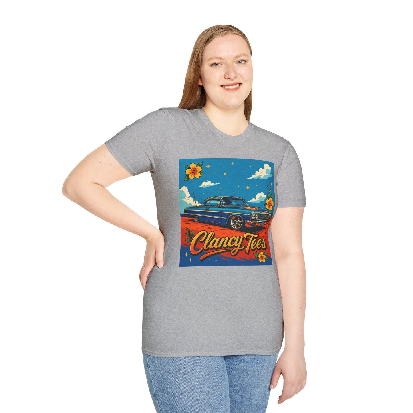 Lowrider Car Retro Shirt – Chicano Style Graphic Tee – Gift for Classic Car Lovers, Vintage Culture Fans, and Custom Car Aesthetic Addicts