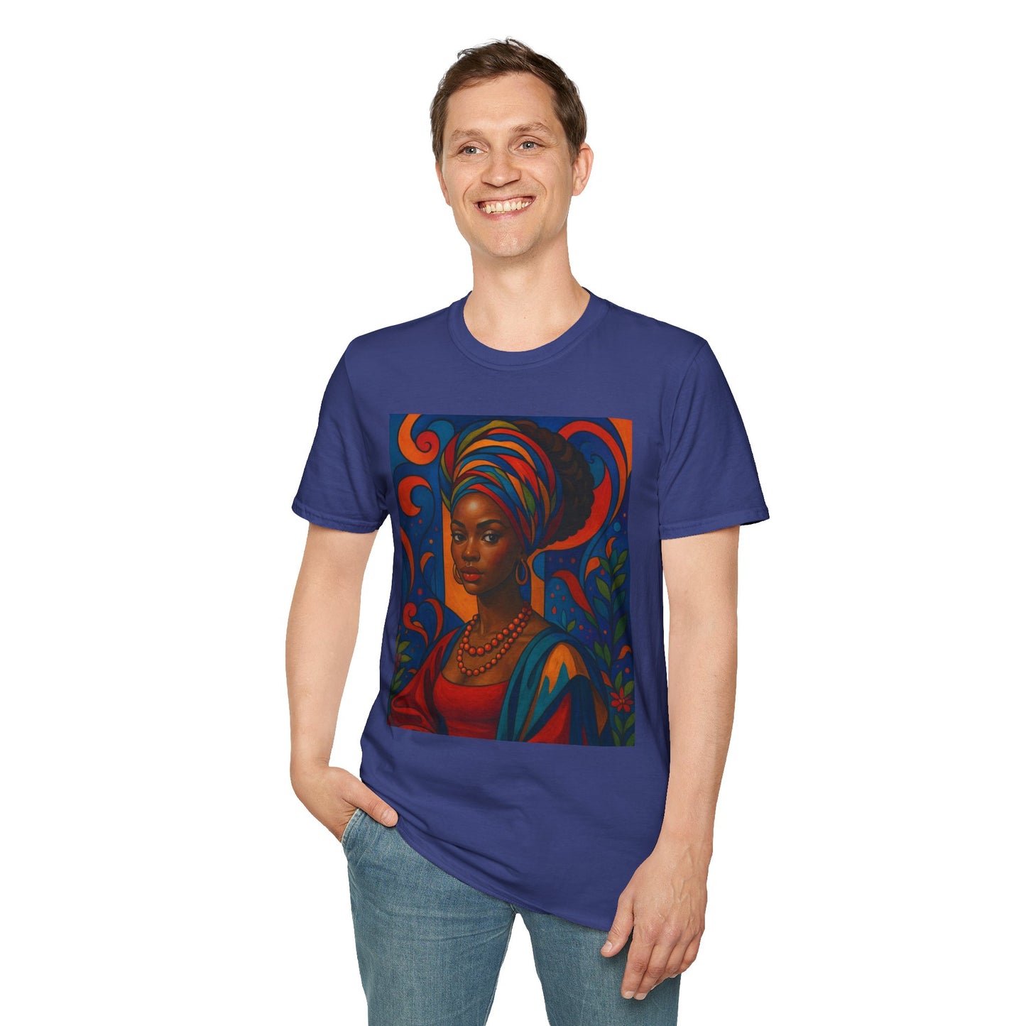 Afrocentric Queen T Shirt Bold Colorful African Art Tee for Black Women Melanin Magic Lovers Cultural Pride Streetwear and Afro Art Enthusiasts