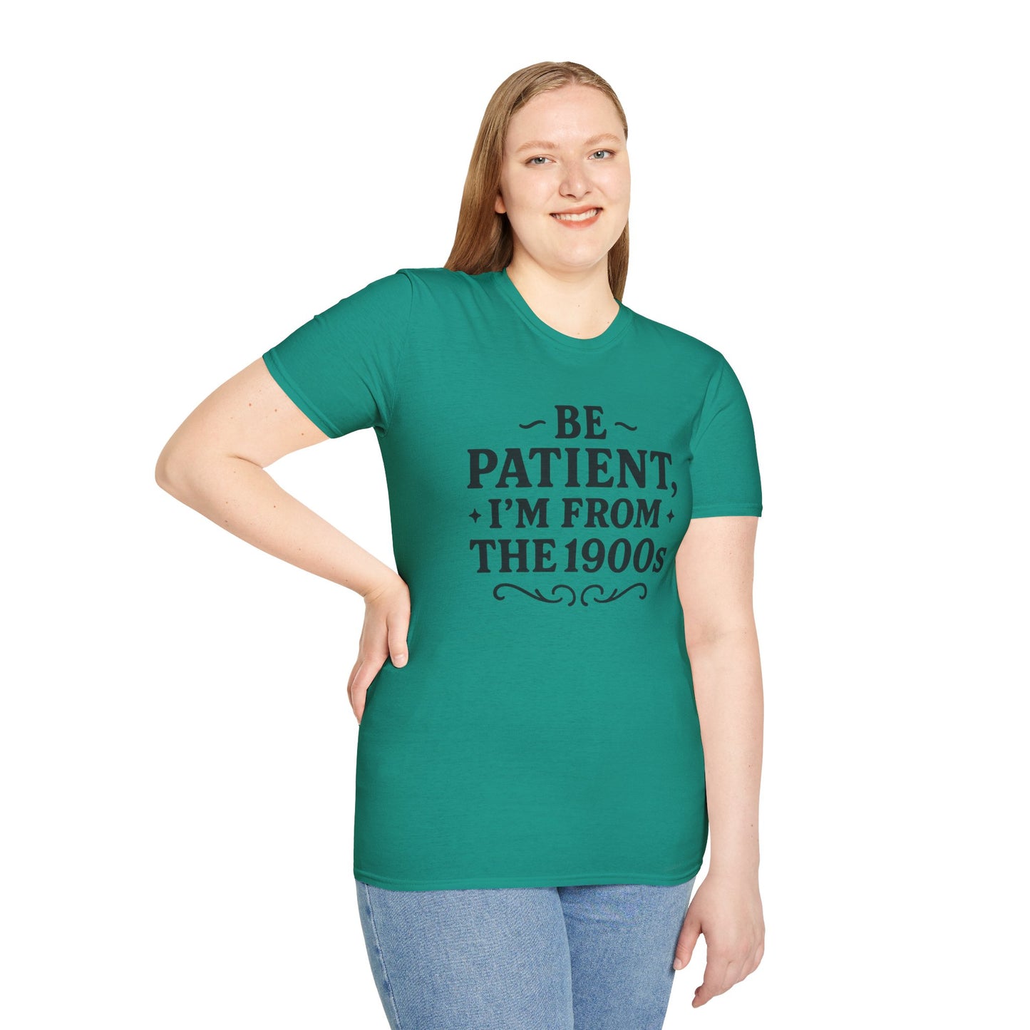 Be Patient I’m From the 1900s Shirt – Funny Millennial Gen X Tee – Retro Humor Graphic Shirt – Gift for Elder Millennials and 90s Kids