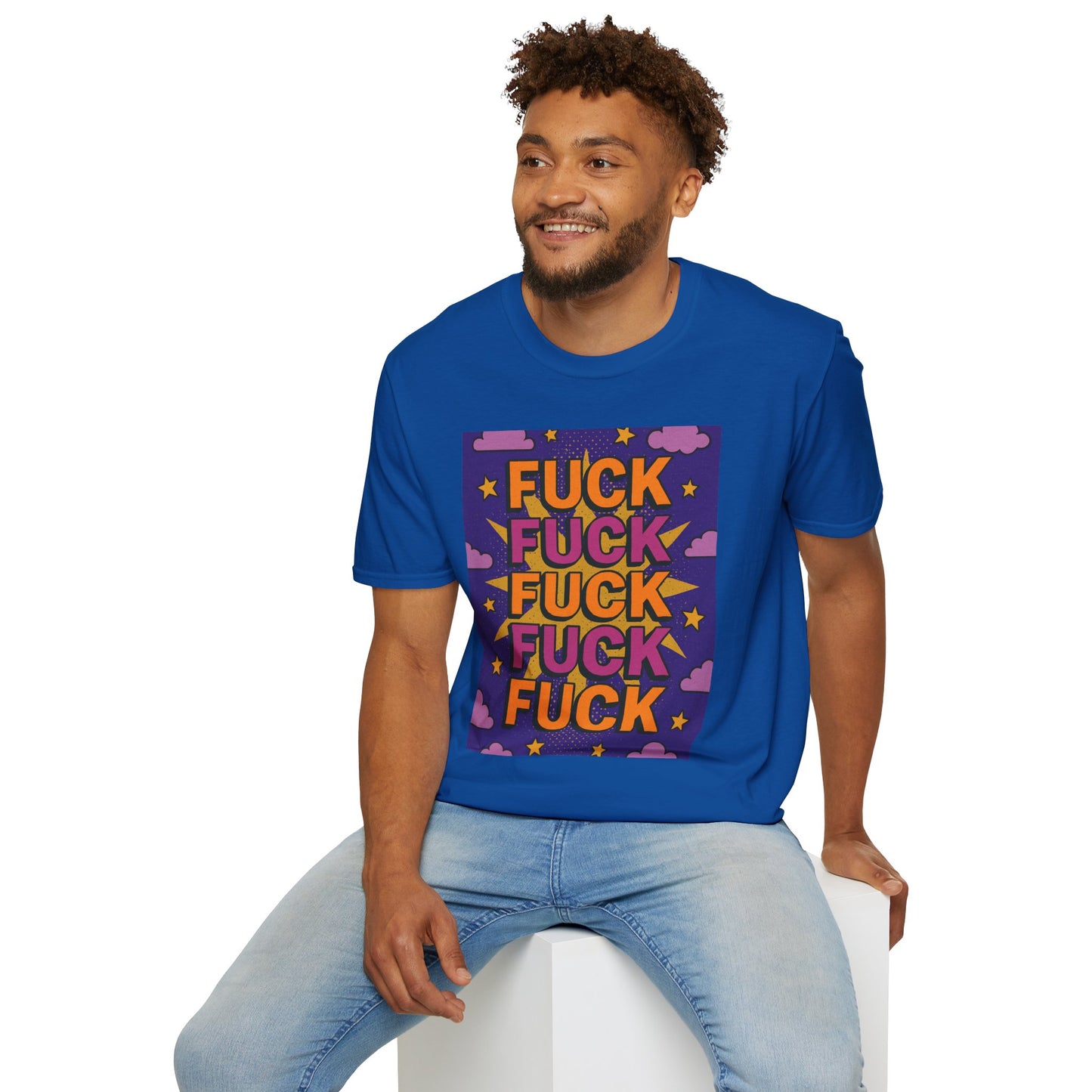 Stacked Fuck Shirt – Funny Profanity Graphic Tee for Overstimulated Adults, Stress Relief Wear, Gift for Burnouts, Cynics, and Sarcastic Friends