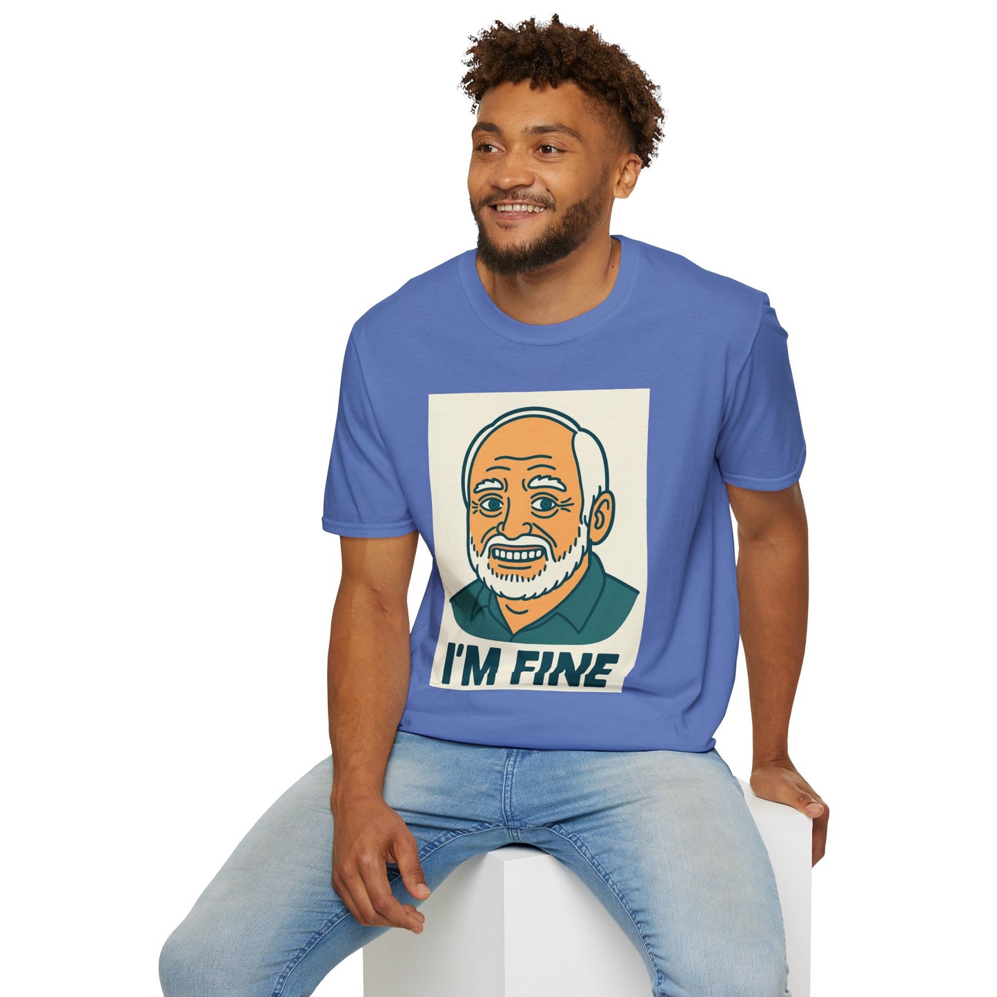 Humorous Unisex T-Shirt - 'I'M FINE', Funny Gift, Casual Wear, Everyday Humor, Father's Day Tee, Gift for Dad