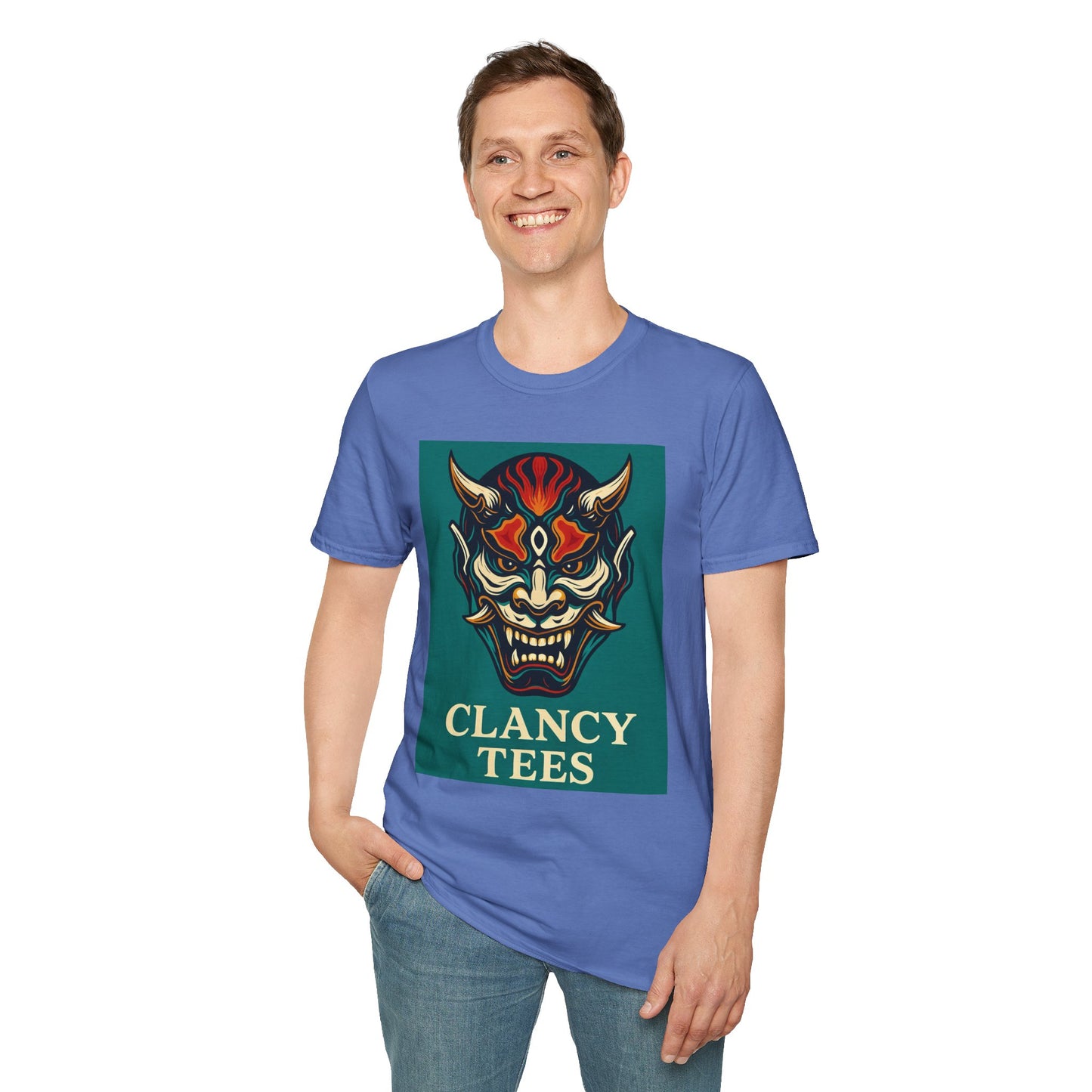 Graphic T-Shirt with Unique Demon Design, Unisex Tee, Casual Wear, Gift for Fans, Halloween Apparel, Streetwear