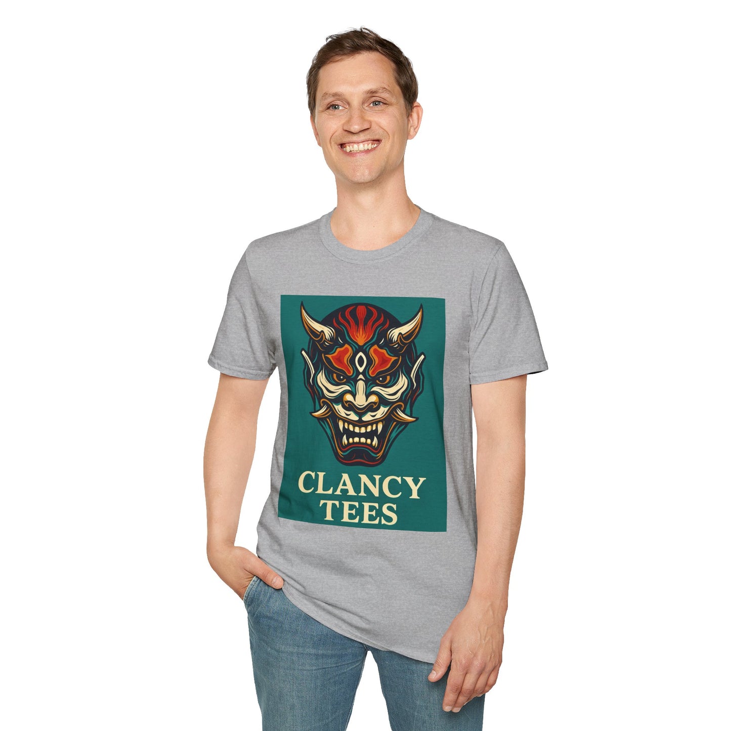Graphic T-Shirt with Unique Demon Design, Unisex Tee, Casual Wear, Gift for Fans, Halloween Apparel, Streetwear