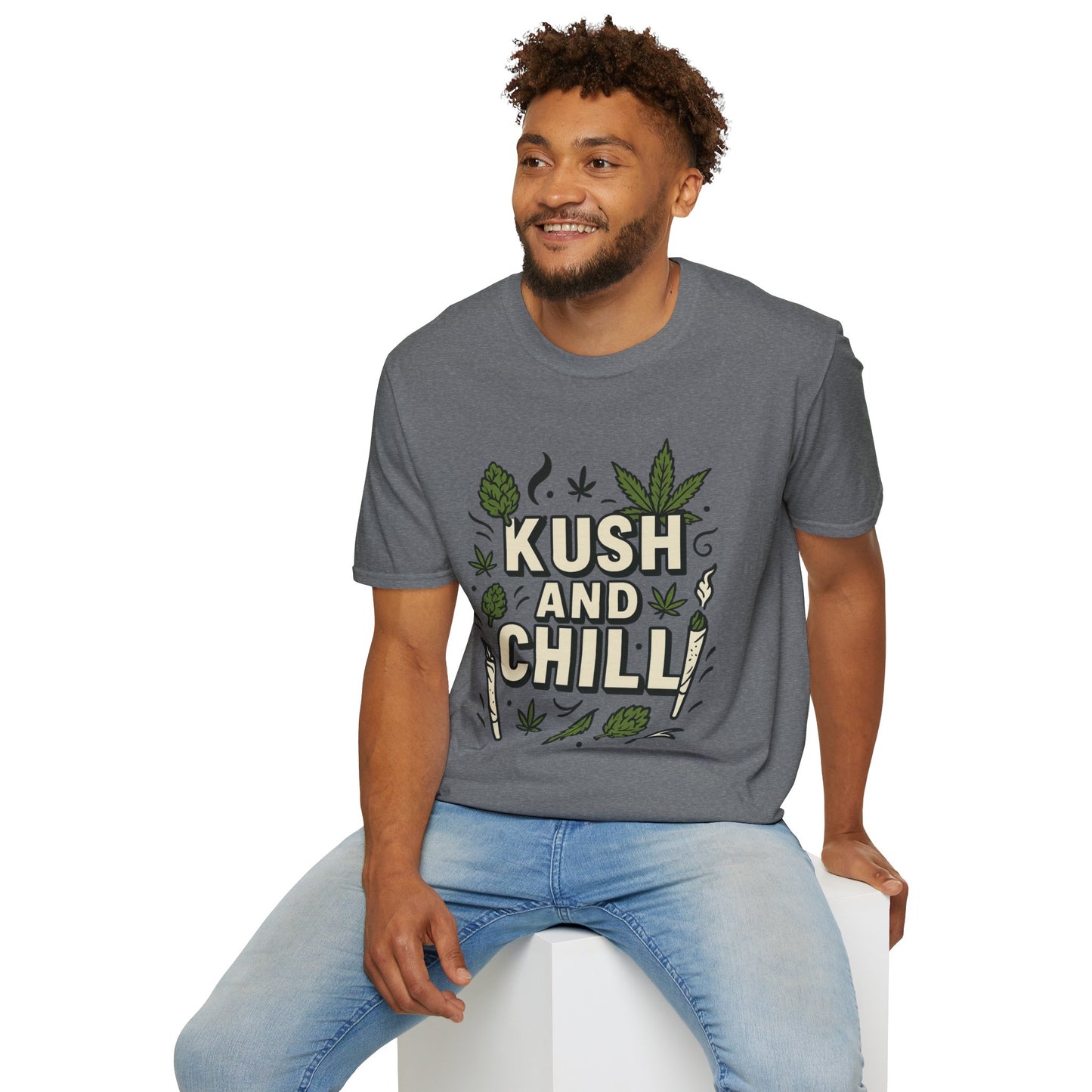 Kush and Chill Funny Weed Shirt – Stoner Relaxation Tee – Gift for Potheads, Chill Smokers, Cannabis Lovers, and 420 Enthusiasts
