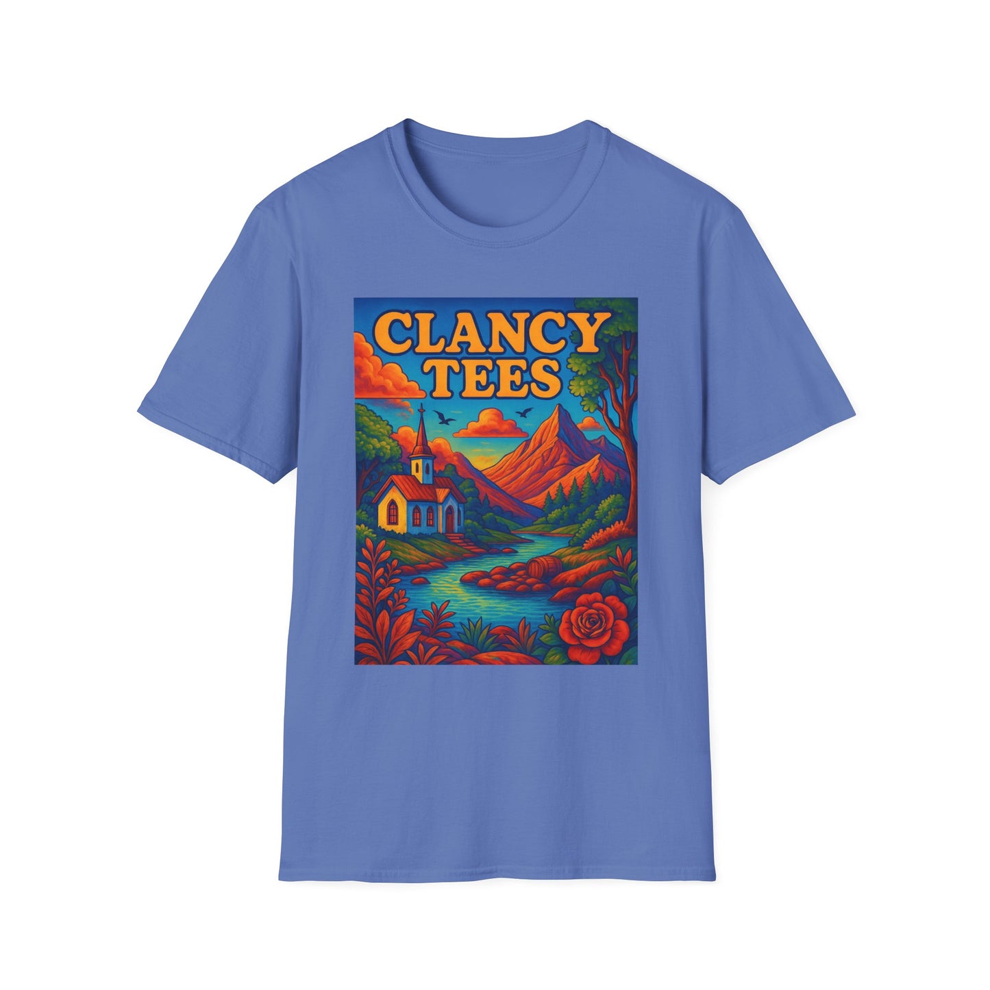 Vibrant Scenic Unisex T-Shirt, Outdoor Adventure Tee, Nature Lover Apparel, Art-Inspired Casual Wear, Gift for All Occasions, Clancy Tees