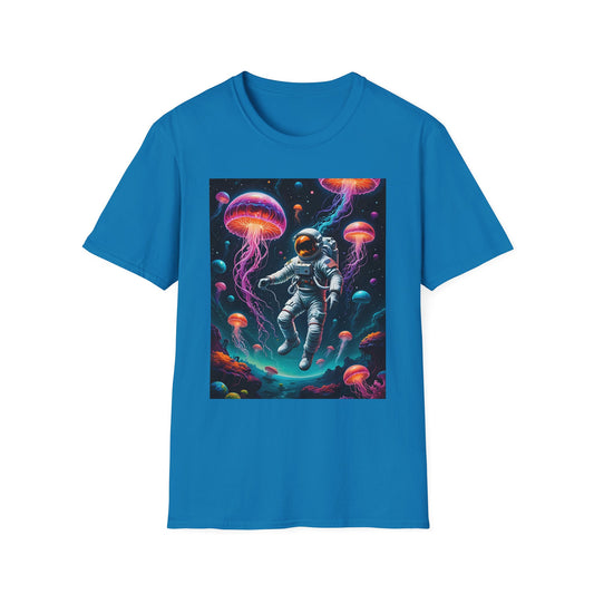 Cosmic Jellyfish T-Shirt, Astronaut Tee, Space Lover's Apparel, Unique Gift, Unisex Softstyle Shirt
