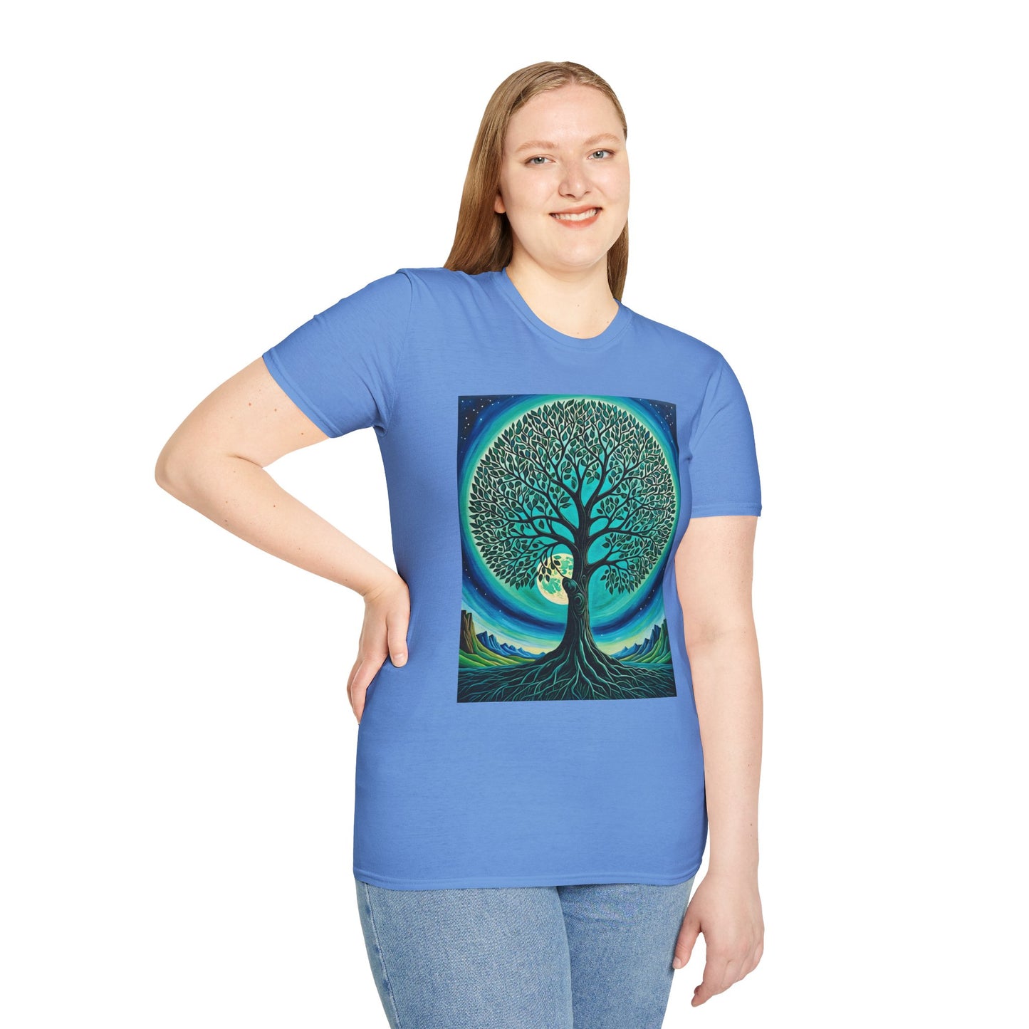 Tree of Life T-Shirt – Cosmic Nature Graphic Tee – Gift for Spiritual Friends, Psychedelic Art Lovers, and Mindful Hippie Souls