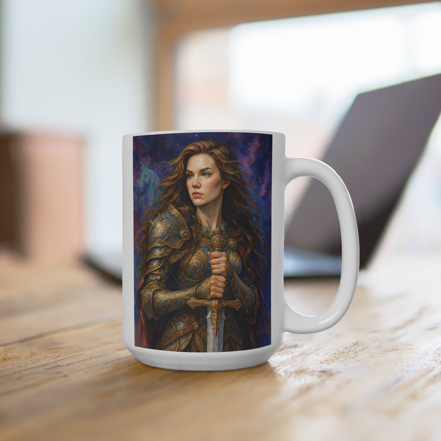 Warrior Goddess Mug Epic 15oz Ceramic Coffee Cup Gift For Fantasy Lovers And Strong Women