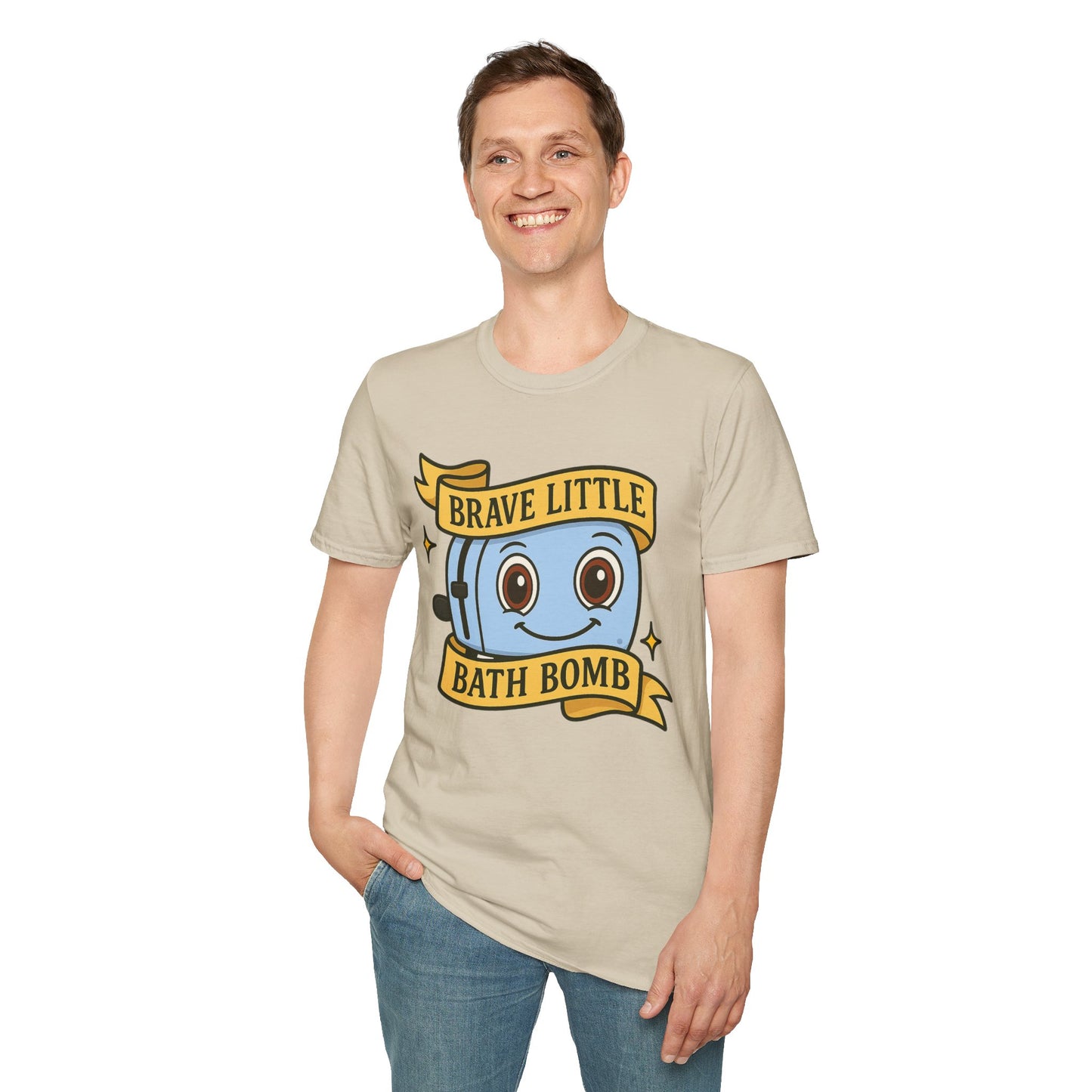 Brave Little Bath Bomb T-Shirt, Whimsical Tee for Kids, Fun Gift for Birthdays, Bath Lovers, Unique Graphic Shirt