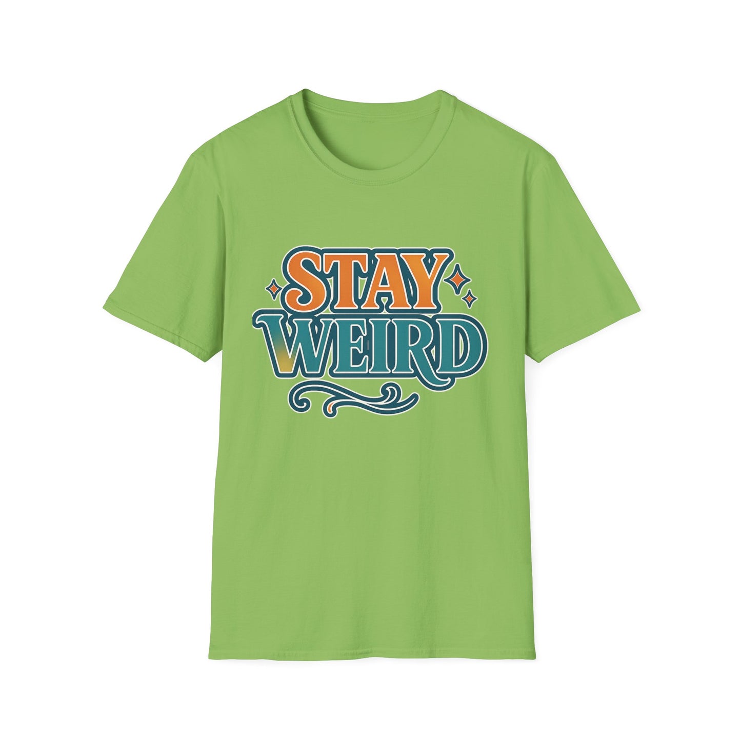 Stay Weird Unisex Softstyle T-Shirt - Fun Graphic Tee, Quirky Apparel, Gift for Friends, Casual Wear, Unique Style