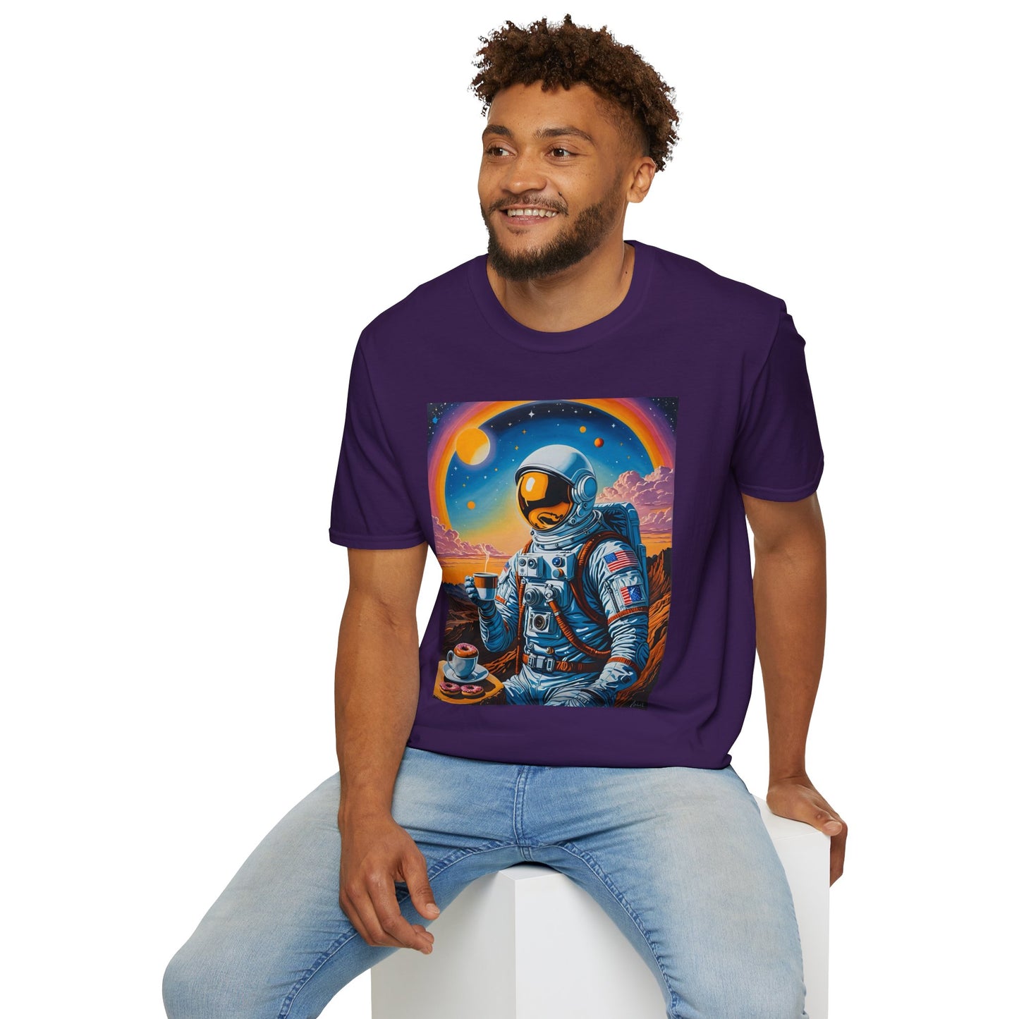 Astronaut-Themed Unisex T-Shirt, Space Lover Gift, Casual Tee, Galaxy Art Shirt, Unique Graphic Tee, Perfect for Birthdays