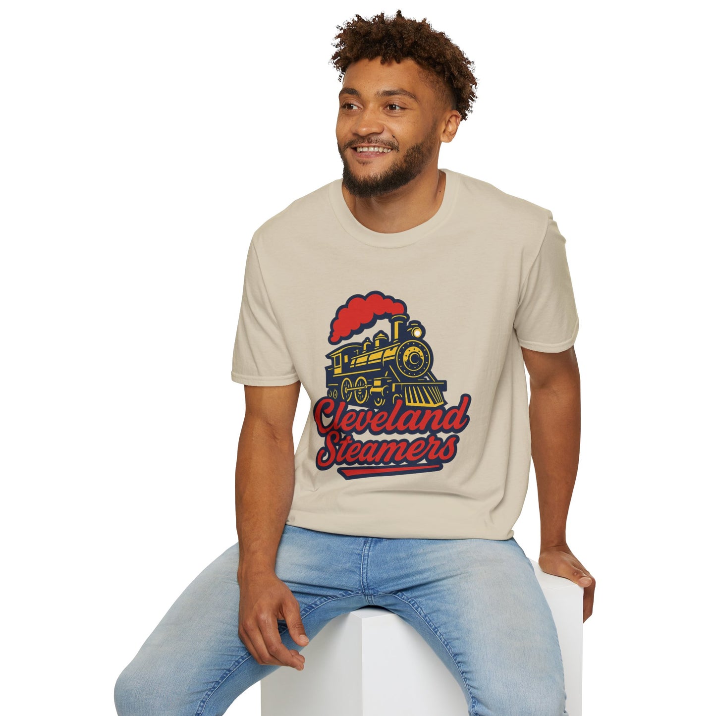 Cleveland Steamers Funny Train T Shirt Retro Sports Parody Tee Gift for Cleveland Fans Gag Shirt Locomotive Joke Apparel for Adults