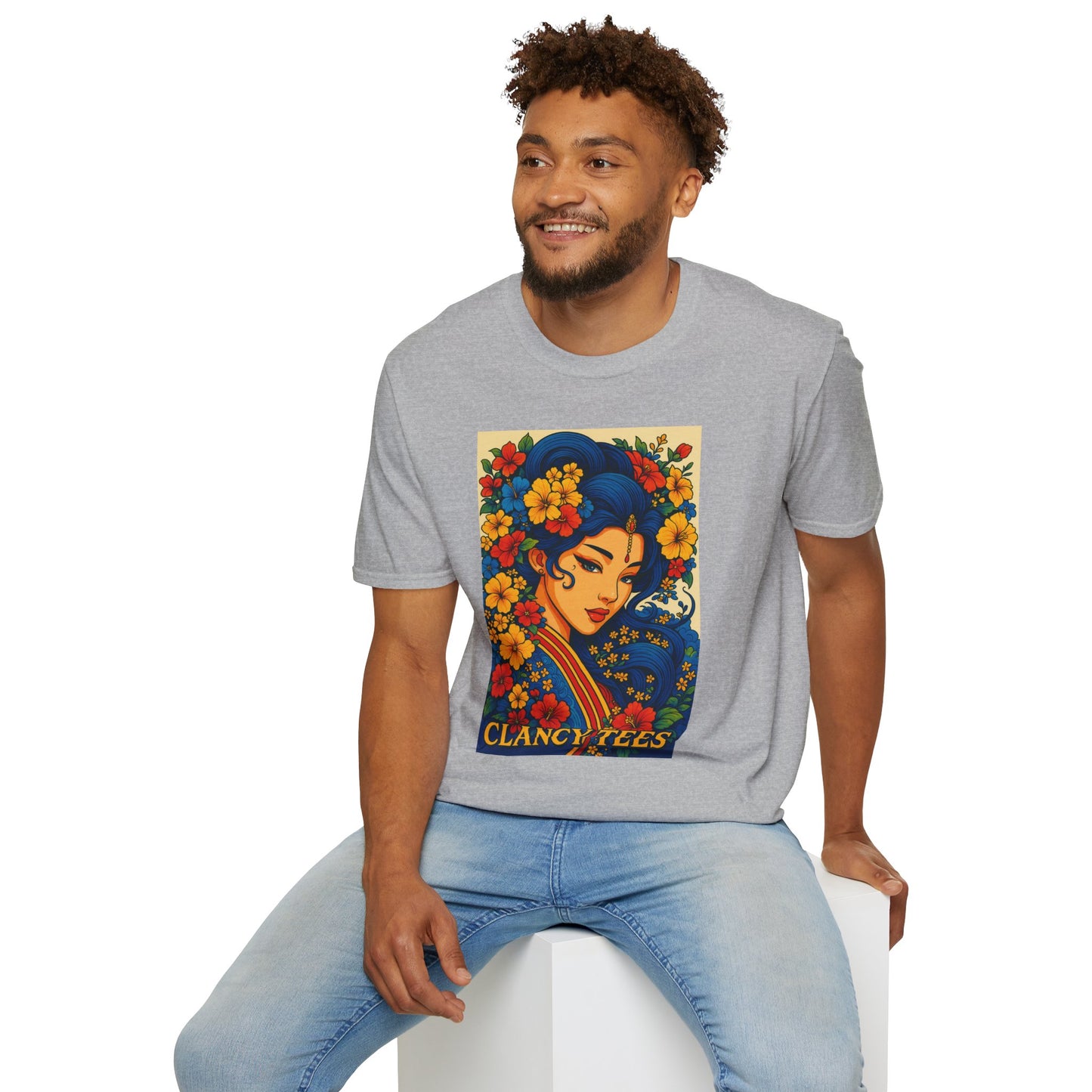 Bohemian Floral Graphic Tee, Unisex T-Shirt, Vintage Style Shirt, Gift for Her, Summer Fashion Essential