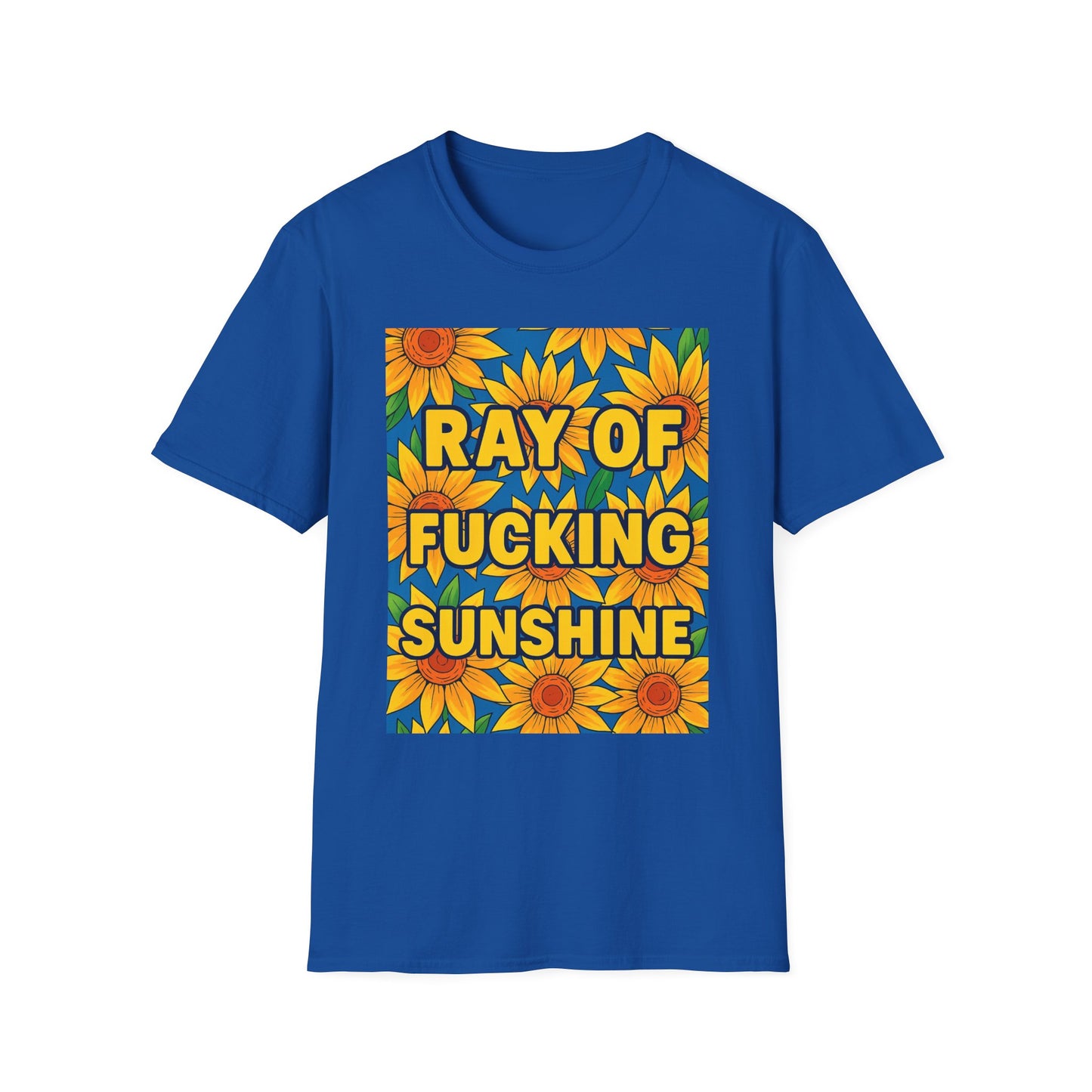 Cheerful Graphic Tee: "Ray of Fucking Sunshine" Unisex Softstyle T-Shirt | Gift for Friends, Casual Wear, Summer Vibes, Birthday Gift, [...]