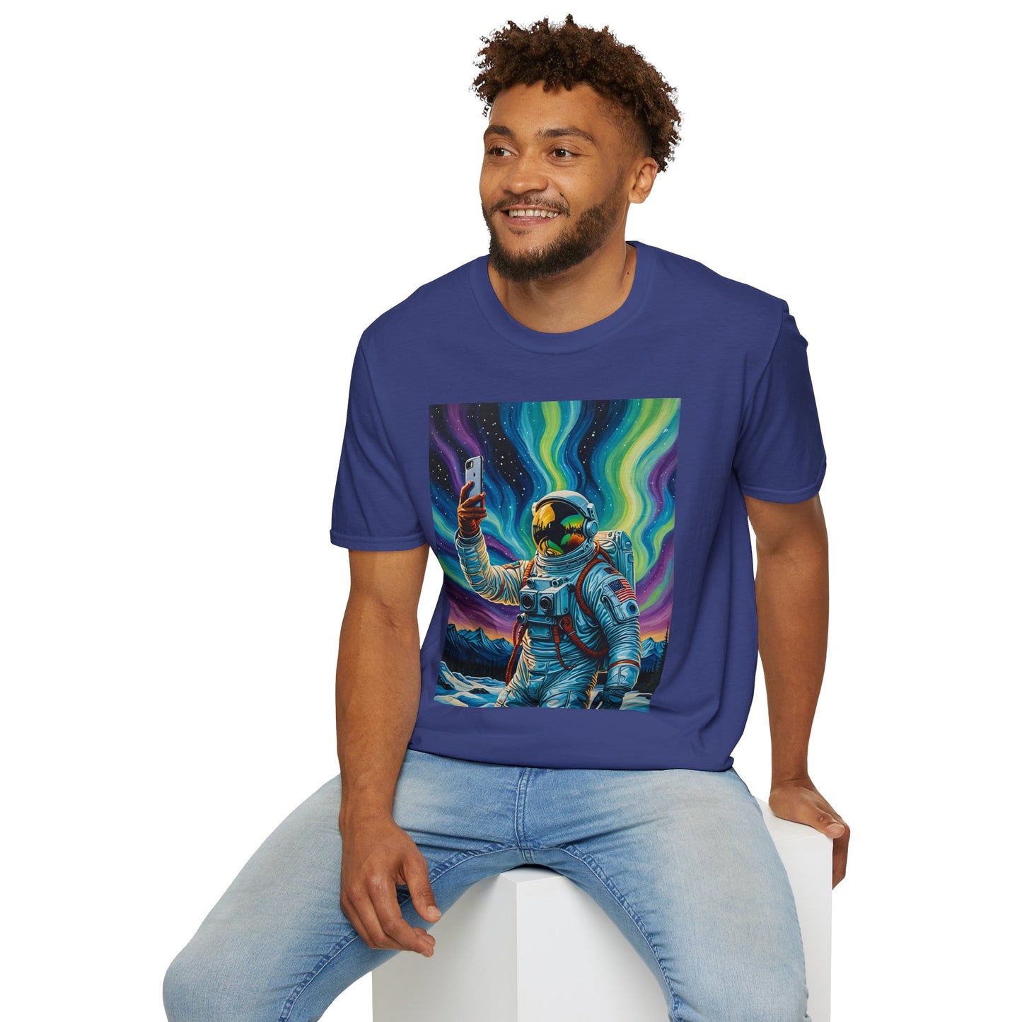 Vibrant Astronaut T-Shirt - Cosmic Vibes, Space Lover Gift, Unisex Casual Wear, Unique Graphic Tee, Festival Fashion