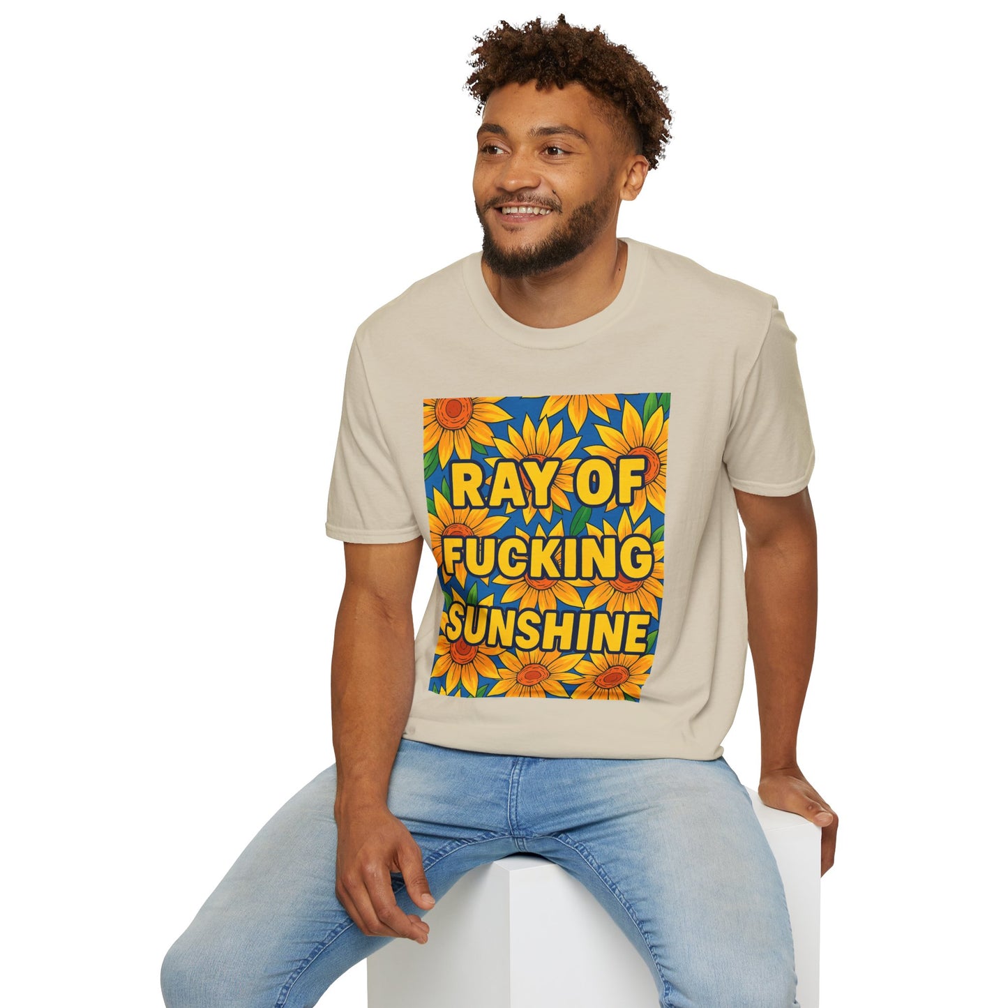 Cheerful Graphic Tee: "Ray of Fucking Sunshine" Unisex Softstyle T-Shirt | Gift for Friends, Casual Wear, Summer Vibes, Birthday Gift, [...]