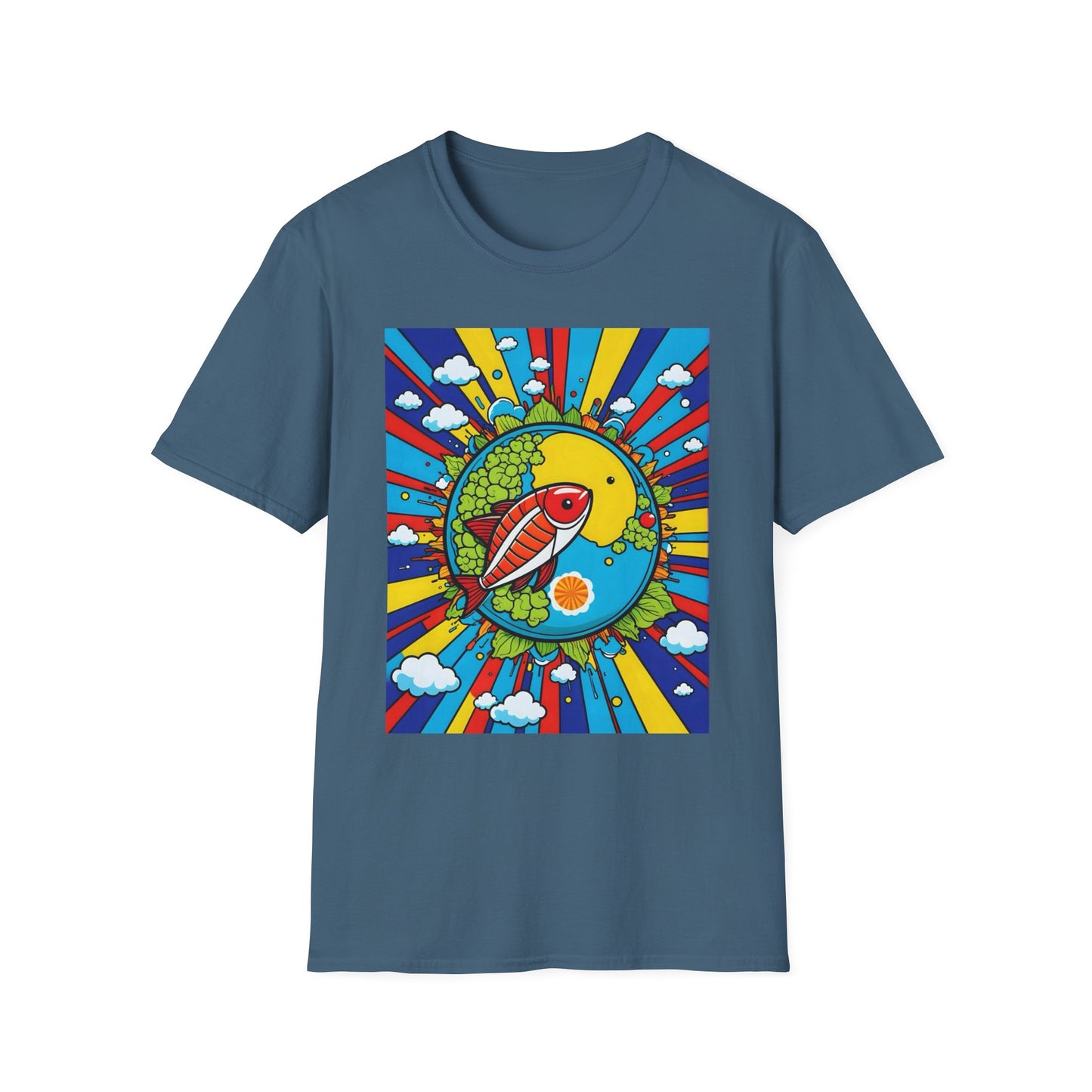 Trippy Sushi Shirt for Foodies Gift for Psychedelic Art Fans Funny Unisex Japanese Graphic Tee