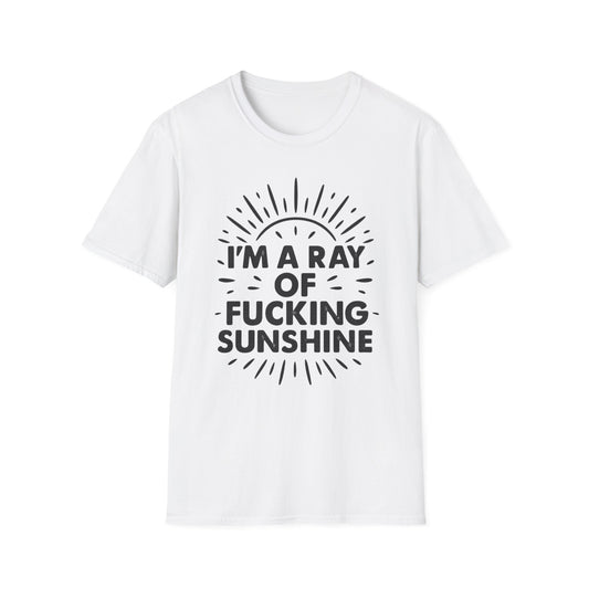 Ray of Fucking Sunshine Shirt – Sarcastic Funny Mood Tee – Gift for Cynical Friends, Bad Attitude Days, Grumpy People with Humor