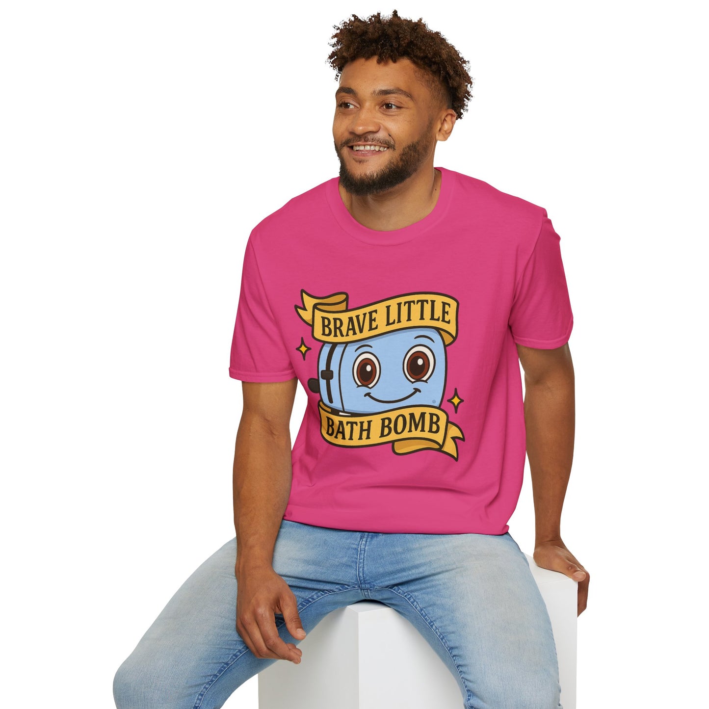 Brave Little Bath Bomb T-Shirt, Whimsical Tee for Kids, Fun Gift for Birthdays, Bath Lovers, Unique Graphic Shirt