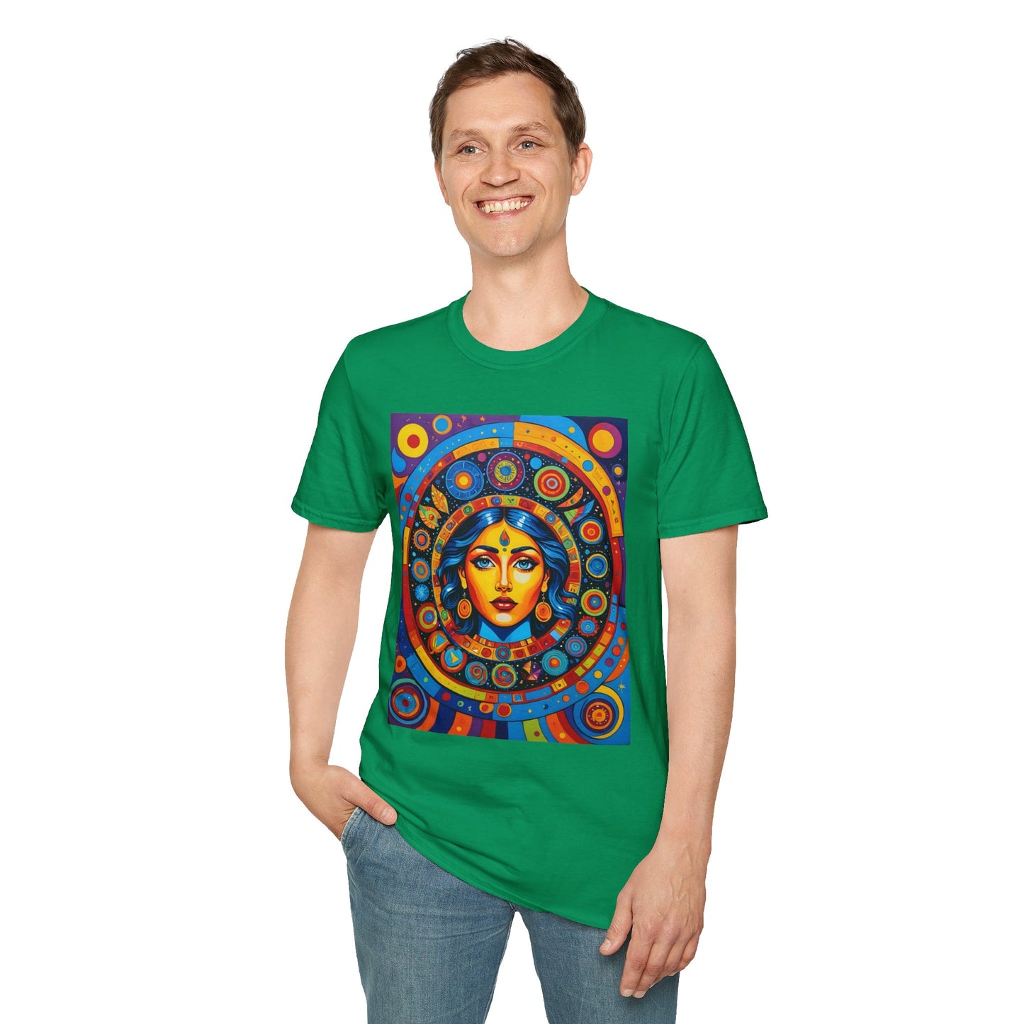 Vibrant Art T-Shirt - Unisex Softstyle Tee, Colorful Graphic Shirt, Gift for Art Lovers, Perfect for Casual Wear, Unique Statement Piece
