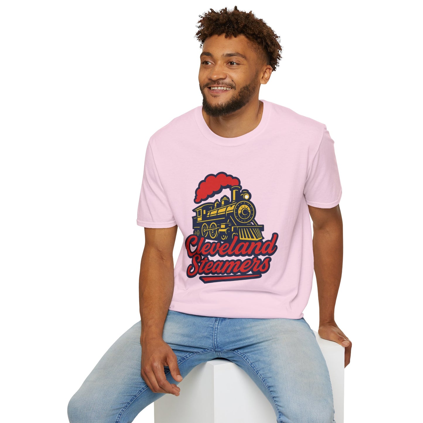 Cleveland Steamers Funny Train T Shirt Retro Sports Parody Tee Gift for Cleveland Fans Gag Shirt Locomotive Joke Apparel for Adults
