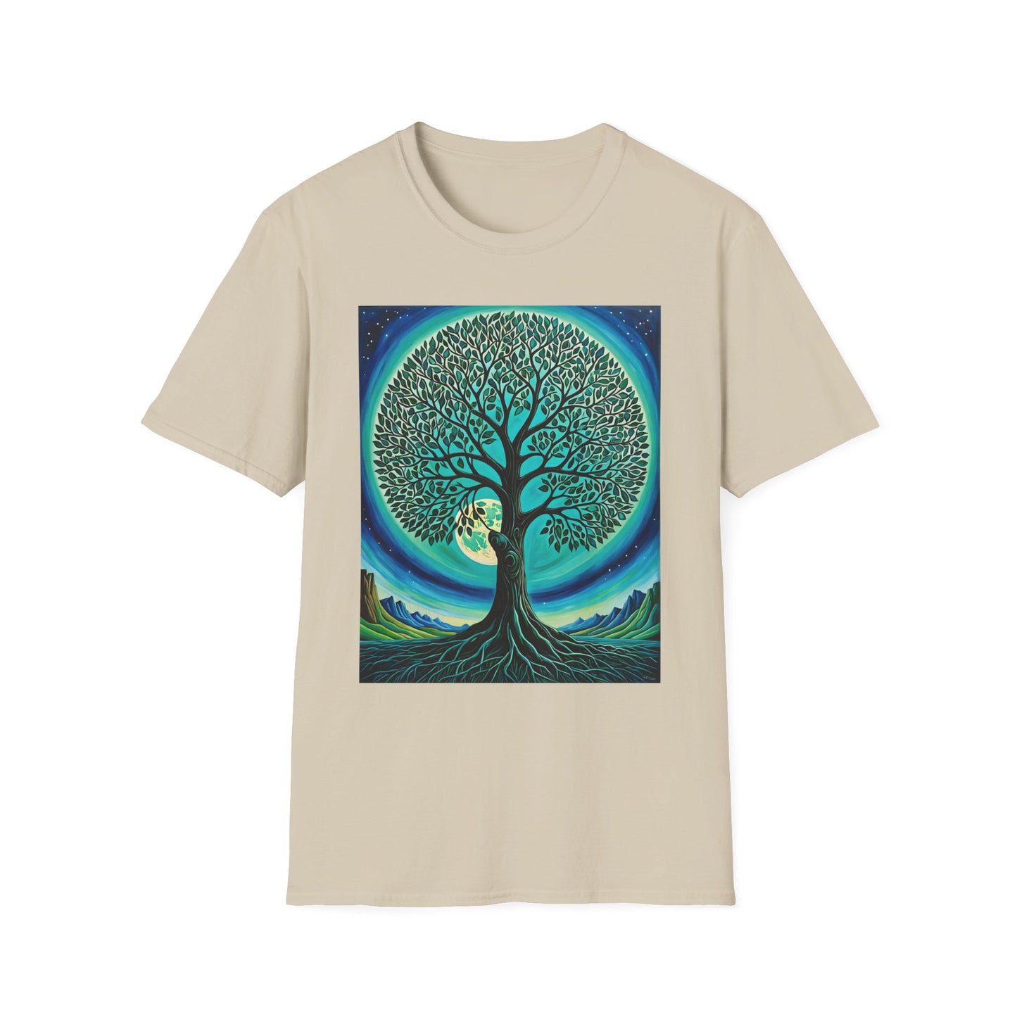 Tree of Life T-Shirt – Cosmic Nature Graphic Tee – Gift for Spiritual Friends, Psychedelic Art Lovers, and Mindful Hippie Souls