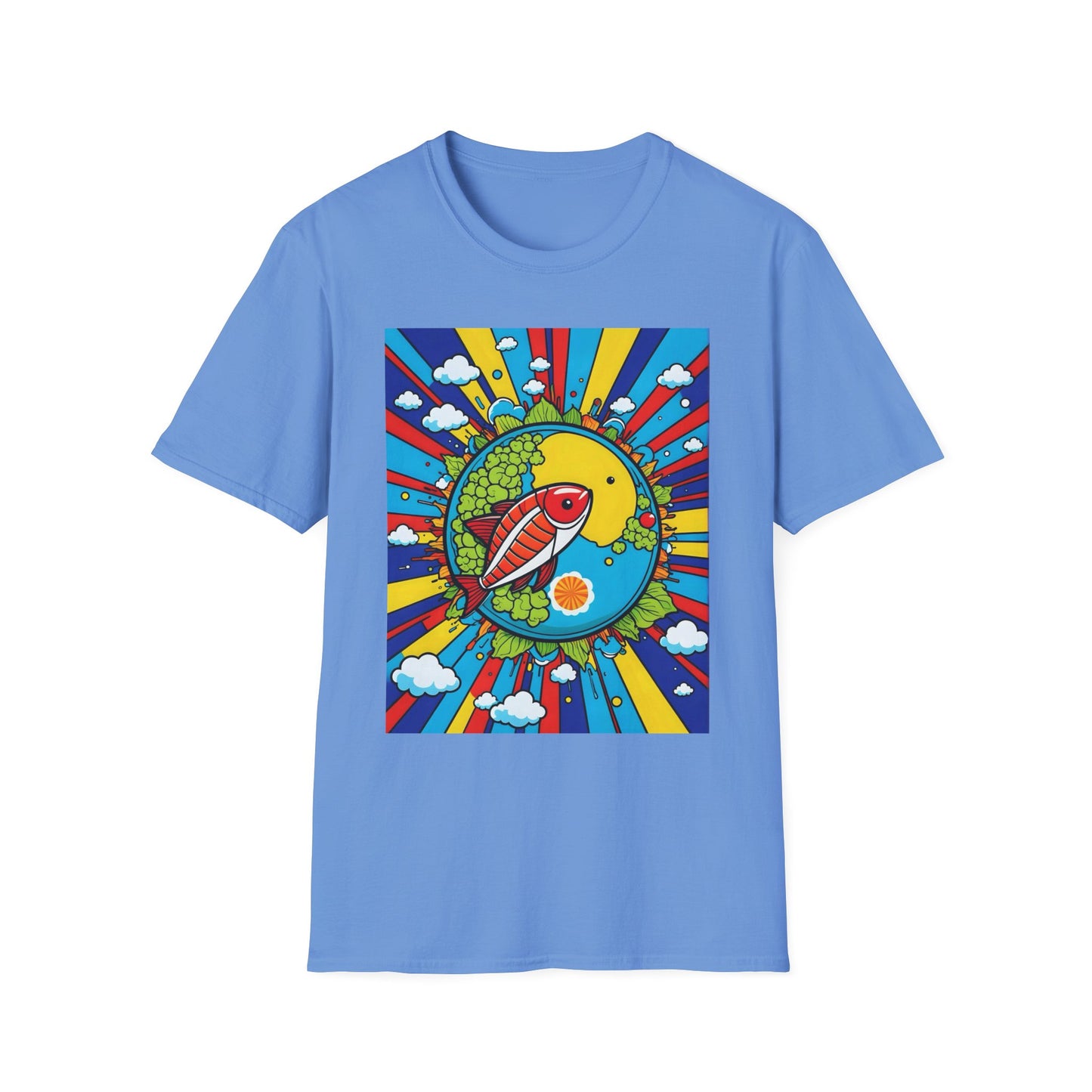Trippy Sushi Shirt for Foodies Gift for Psychedelic Art Fans Funny Unisex Japanese Graphic Tee
