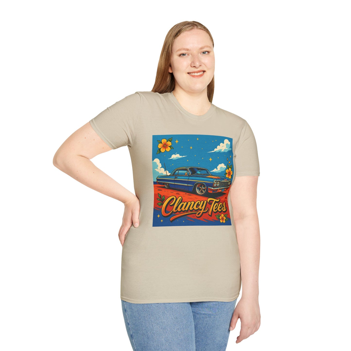 Lowrider Car Retro Shirt – Chicano Style Graphic Tee – Gift for Classic Car Lovers, Vintage Culture Fans, and Custom Car Aesthetic Addicts