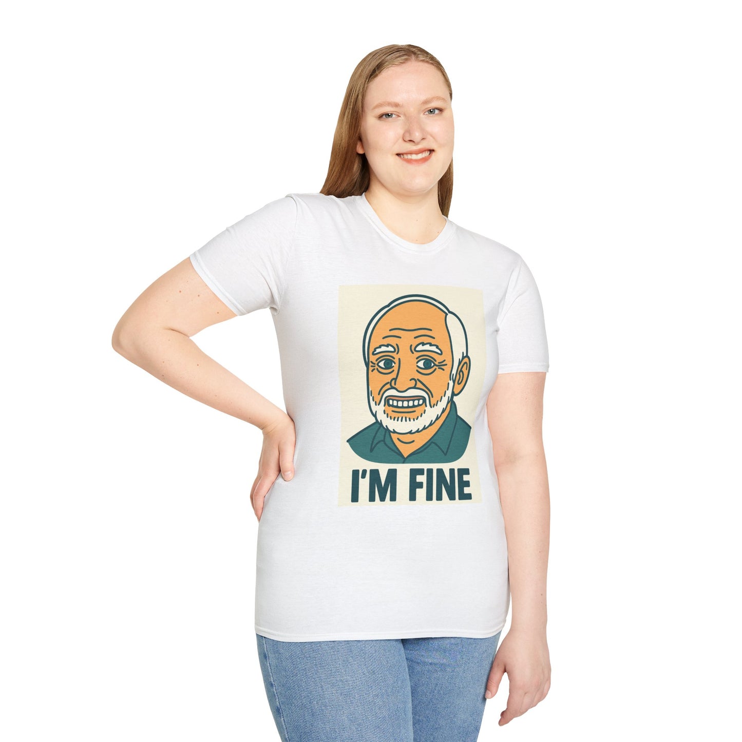 Humorous Unisex T-Shirt - 'I'M FINE', Funny Gift, Casual Wear, Everyday Humor, Father's Day Tee, Gift for Dad
