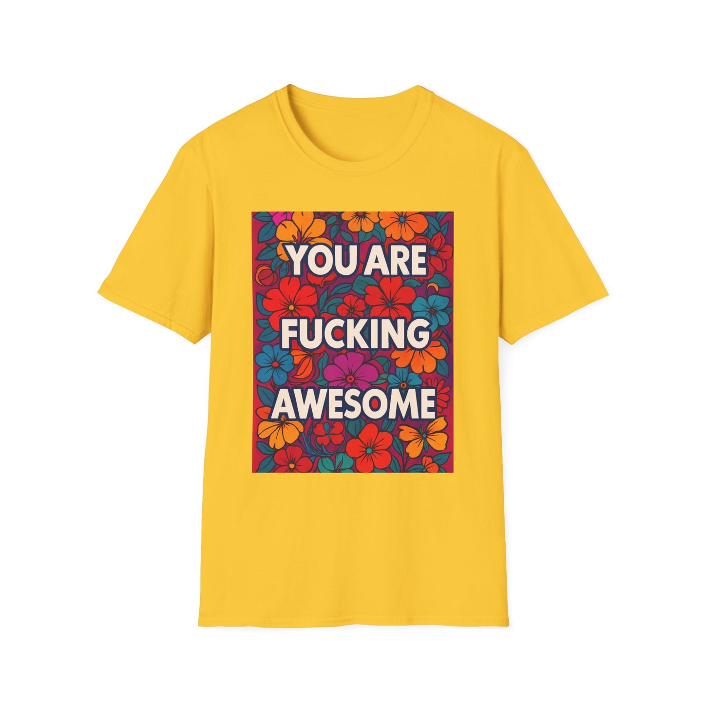 Colorful Inspirational Graphic T-Shirt, You Are Awesome Tee, Gift for Friends, Motivational Shirt, Casual Wear, Summer Vibes
