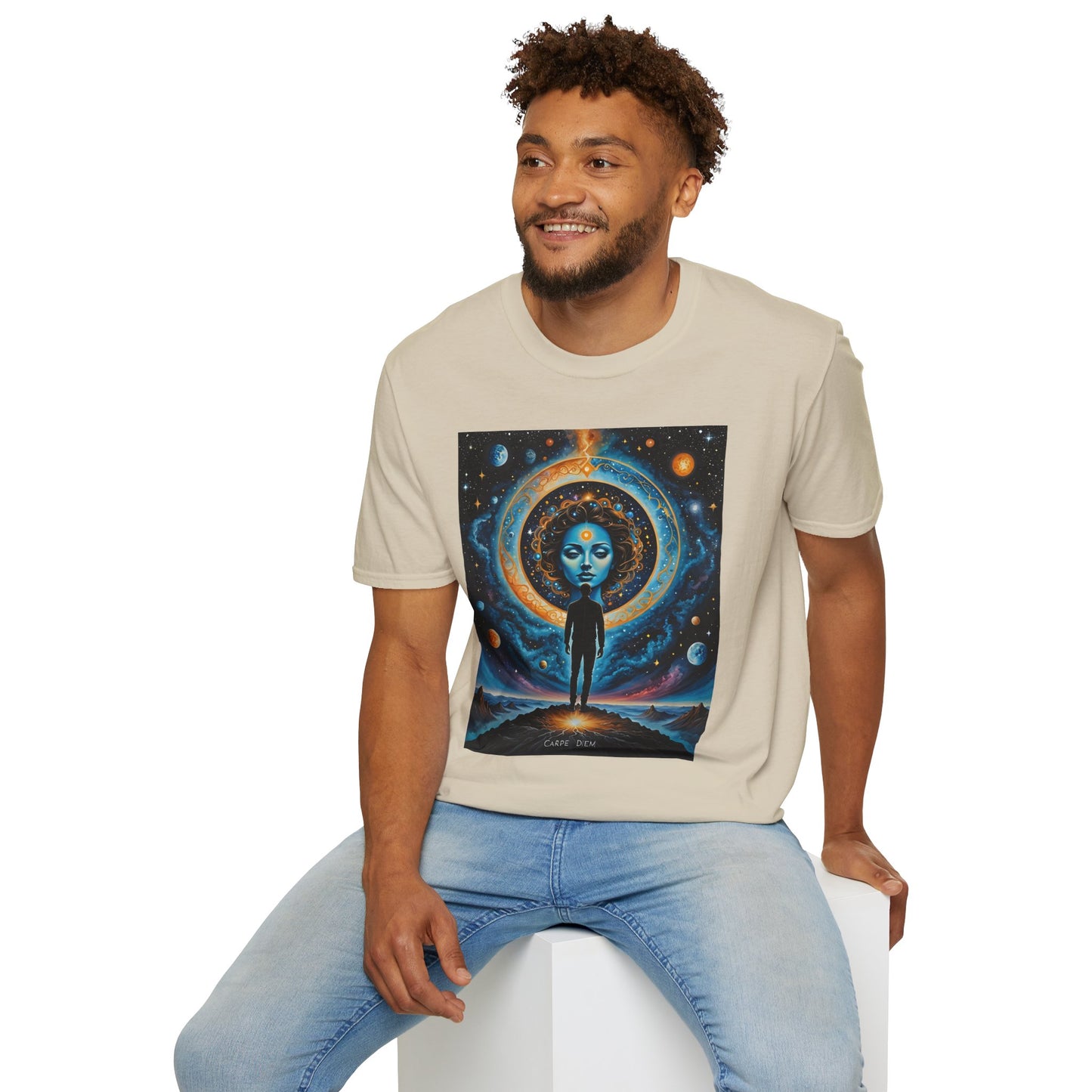 Cosmic Portal T-Shirt – Surreal Galaxy Art Tee – Gift for Spiritual Thinkers, Psychedelic Art Lovers, and Astral Projection Enthusiasts