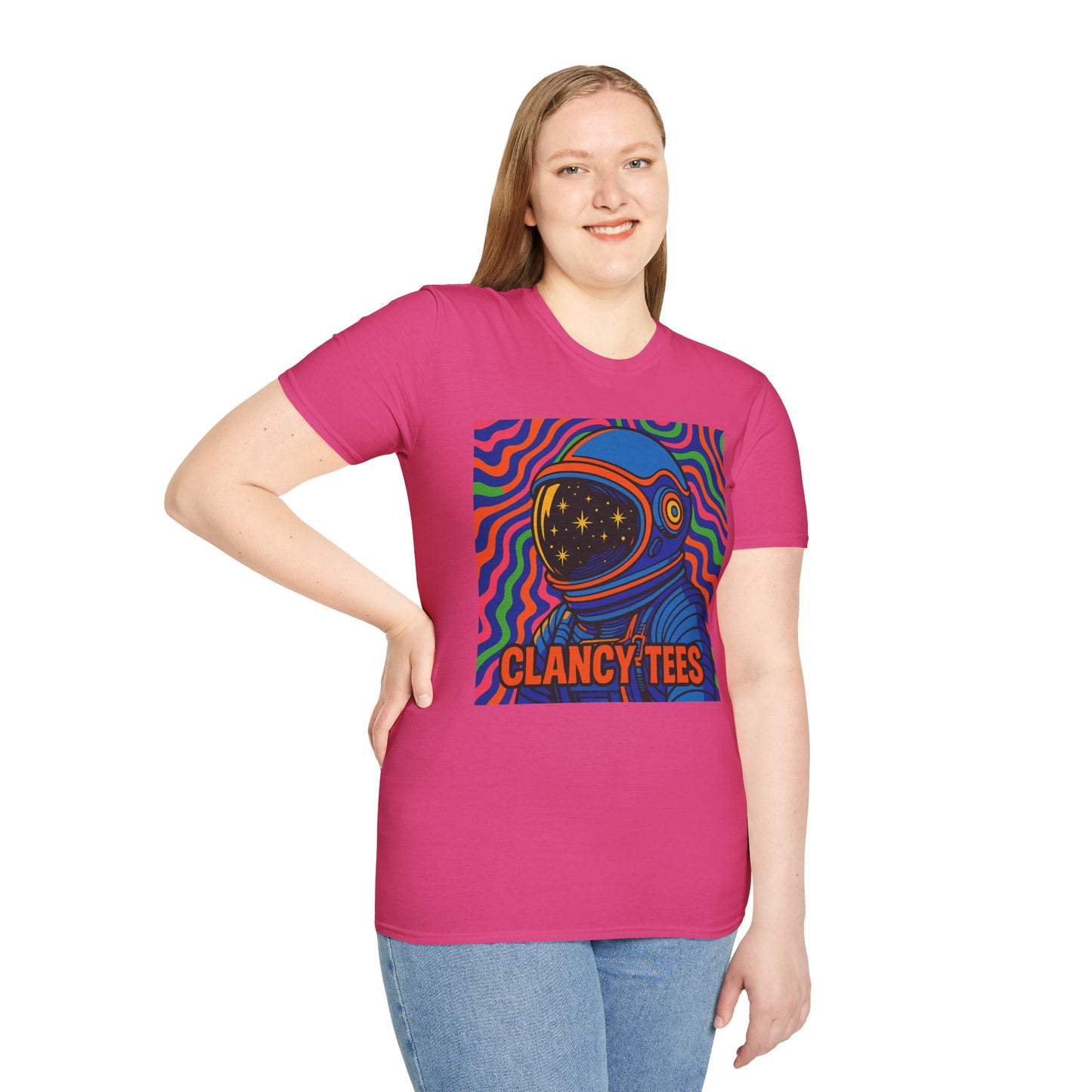 Cosmic Astronaut T-Shirt - Unisex Softstyle Tee, Space Lover Gift, Retro Vibes, Festival Wear, Graphic Tee
