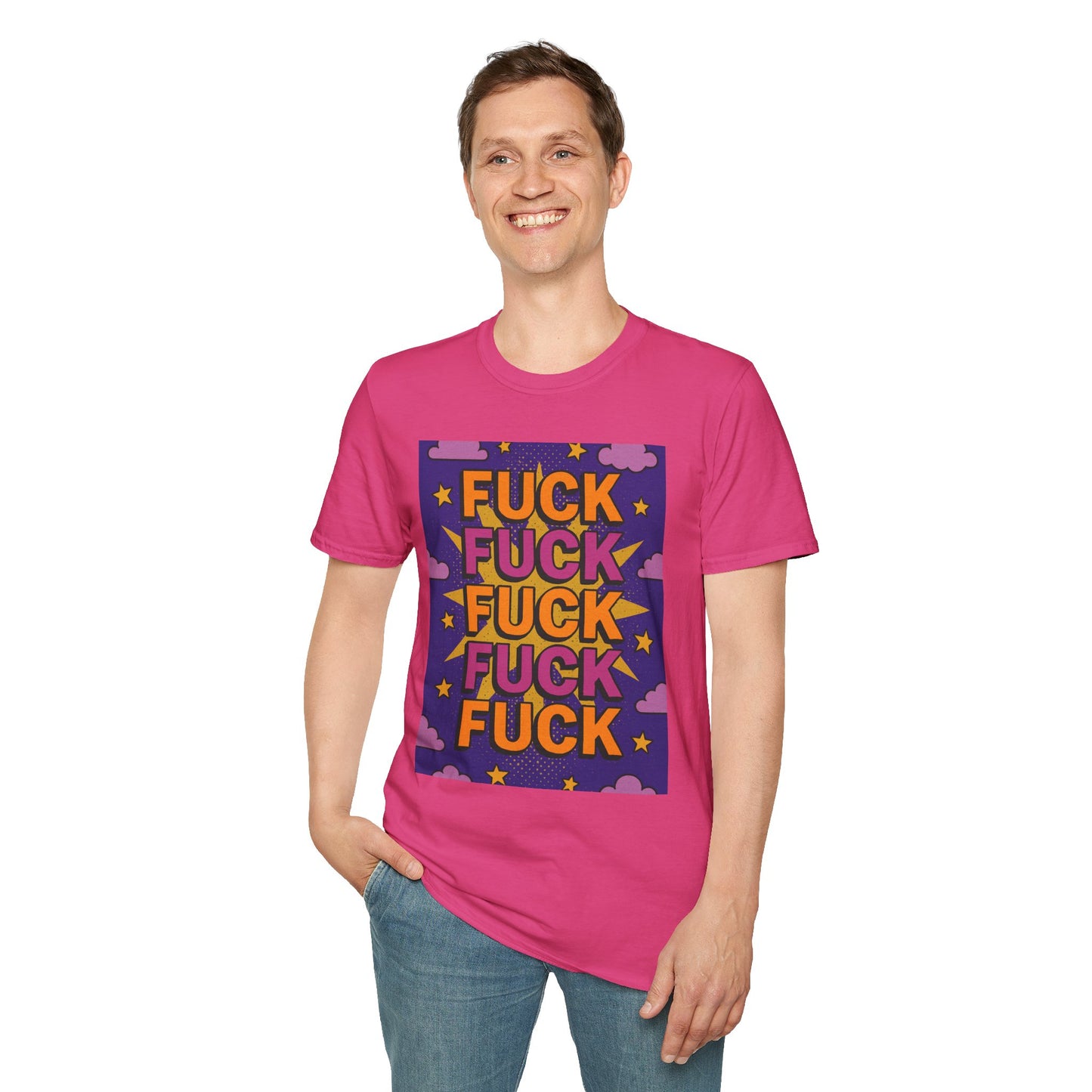 Stacked Fuck Shirt – Funny Profanity Graphic Tee for Overstimulated Adults, Stress Relief Wear, Gift for Burnouts, Cynics, and Sarcastic Friends