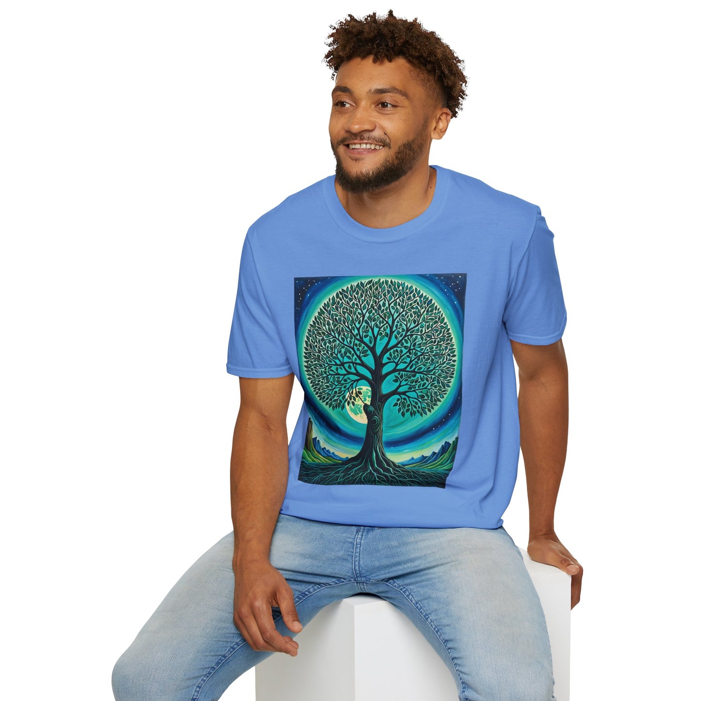 Tree of Life T-Shirt – Cosmic Nature Graphic Tee – Gift for Spiritual Friends, Psychedelic Art Lovers, and Mindful Hippie Souls
