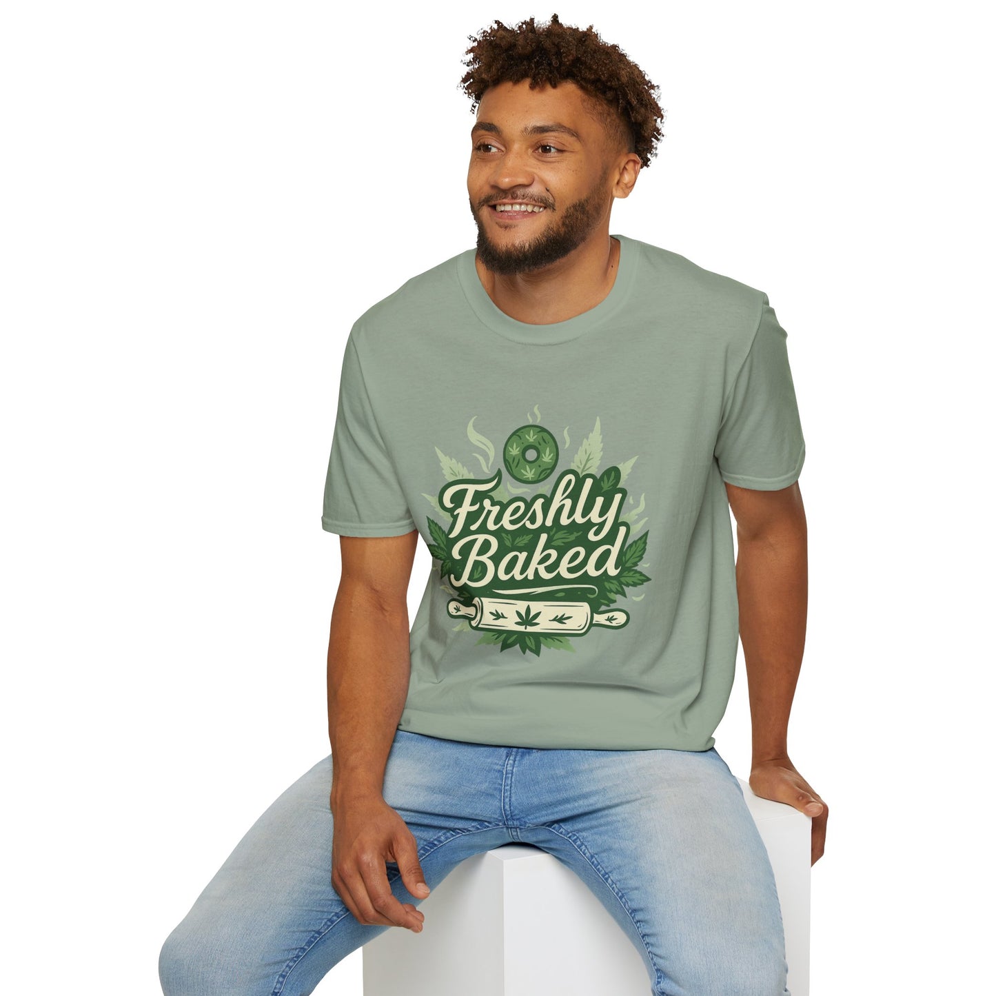 Freshly Baked T-Shirt, Unisex Graphic Tee for Cooks, Foodies, Parties, 420 Celebrations, Unique Gift Idea