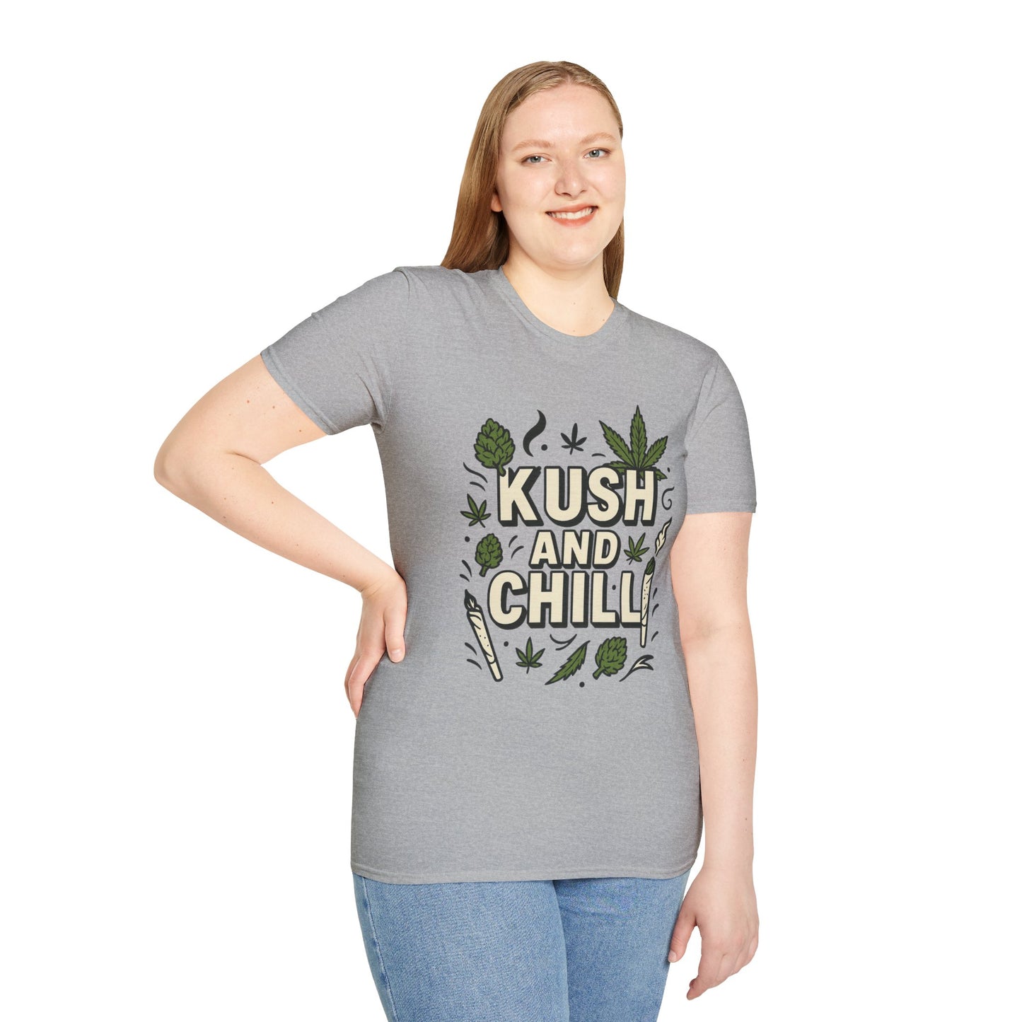Kush and Chill Funny Weed Shirt – Stoner Relaxation Tee – Gift for Potheads, Chill Smokers, Cannabis Lovers, and 420 Enthusiasts