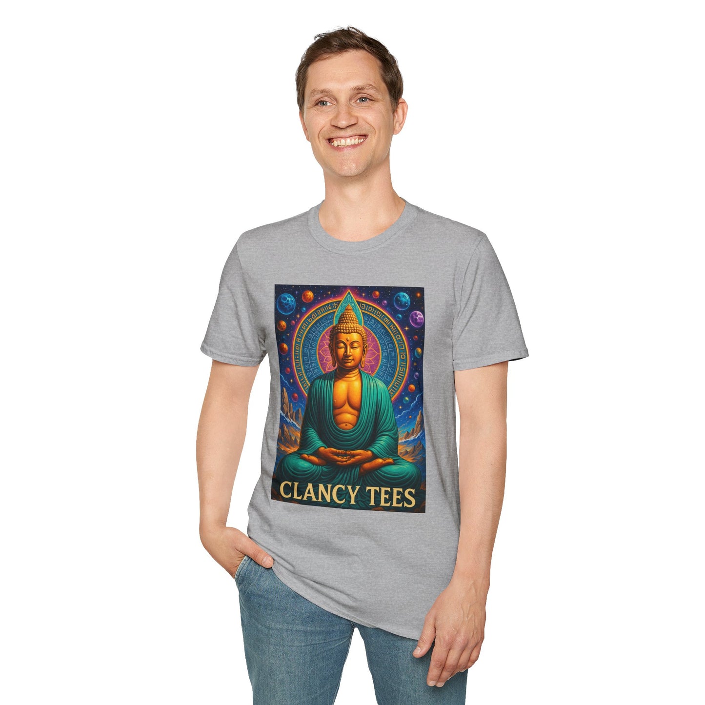 Trippy Buddha Meditation T-Shirt – Psychedelic Spiritual Shirt for Zen Seekers, Yoga Lovers, Gift for Mindful Friends, Cosmic Energy Tee