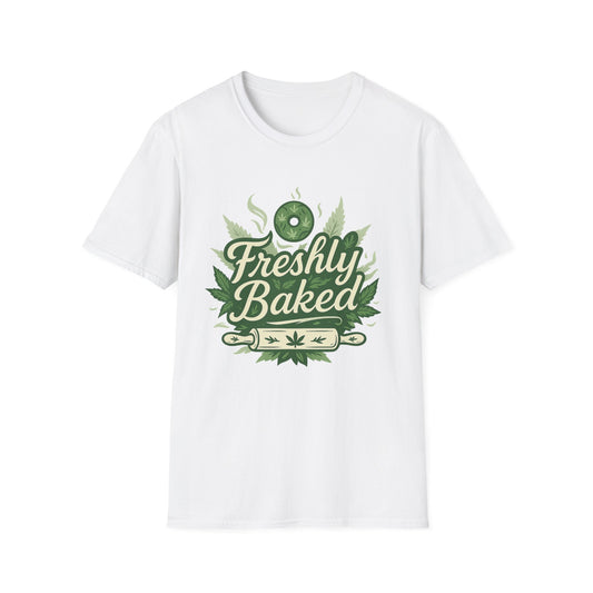 Freshly Baked T-Shirt, Unisex Graphic Tee for Cooks, Foodies, Parties, 420 Celebrations, Unique Gift Idea