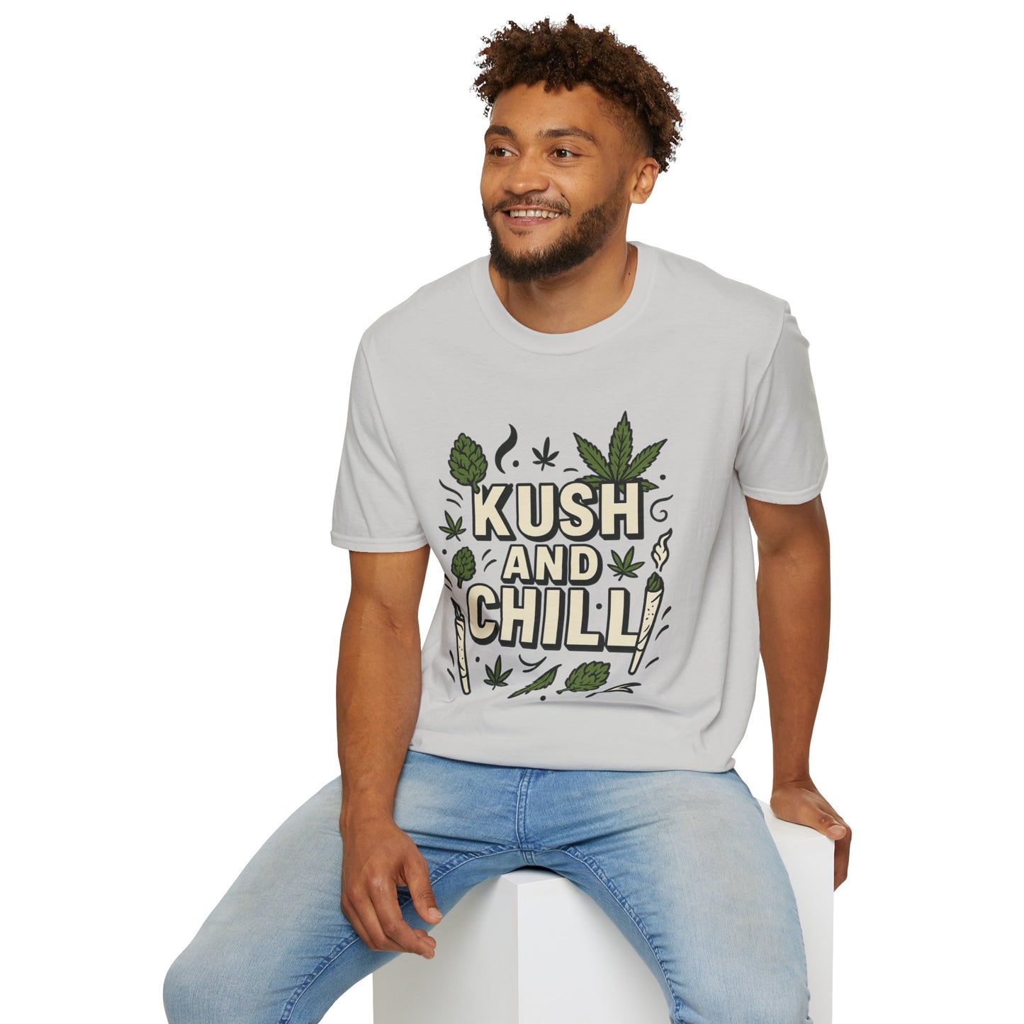Kush and Chill Funny Weed Shirt – Stoner Relaxation Tee – Gift for Potheads, Chill Smokers, Cannabis Lovers, and 420 Enthusiasts