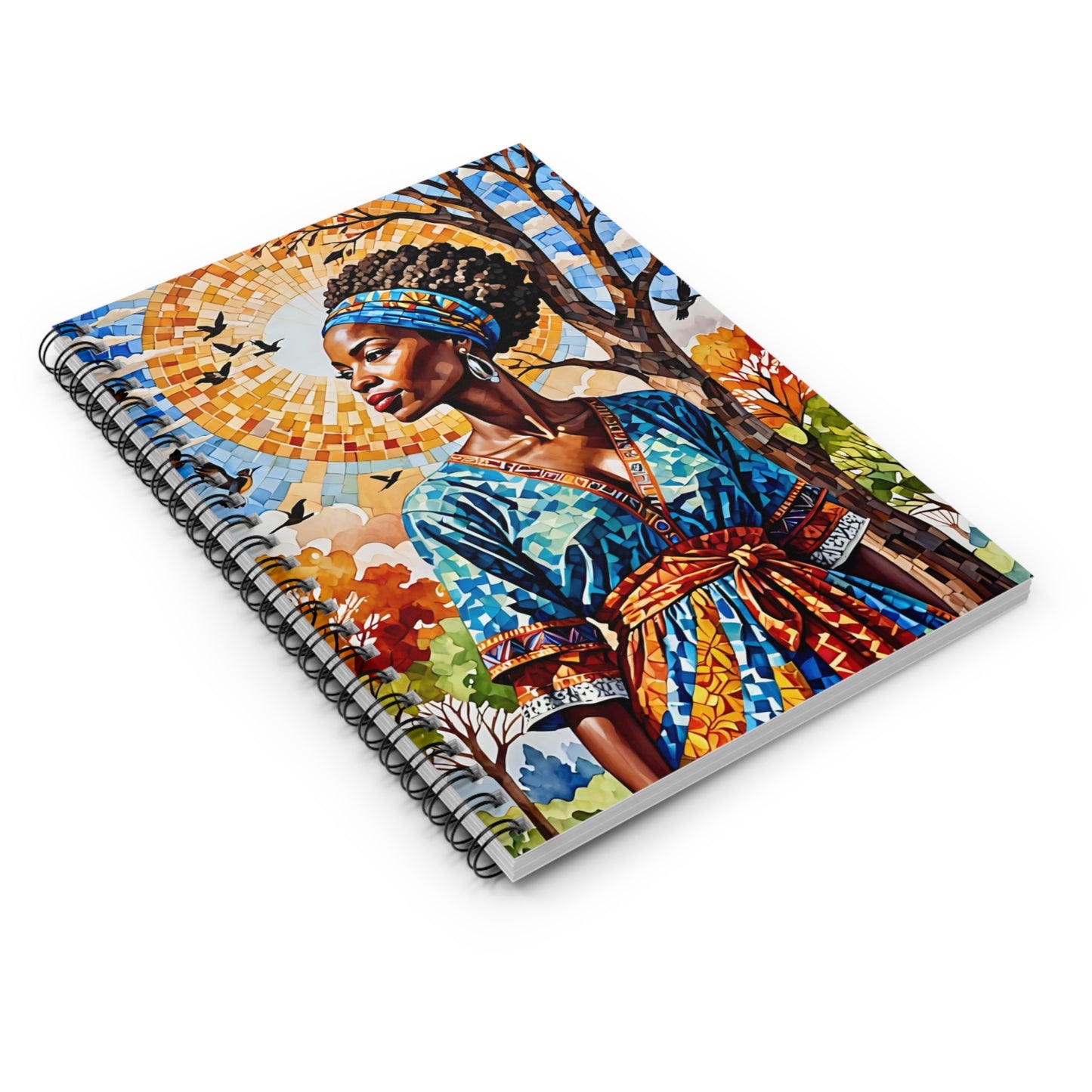 Afrocentric Spiral Notebook Ruled Line Journal Gift for Students and Writers