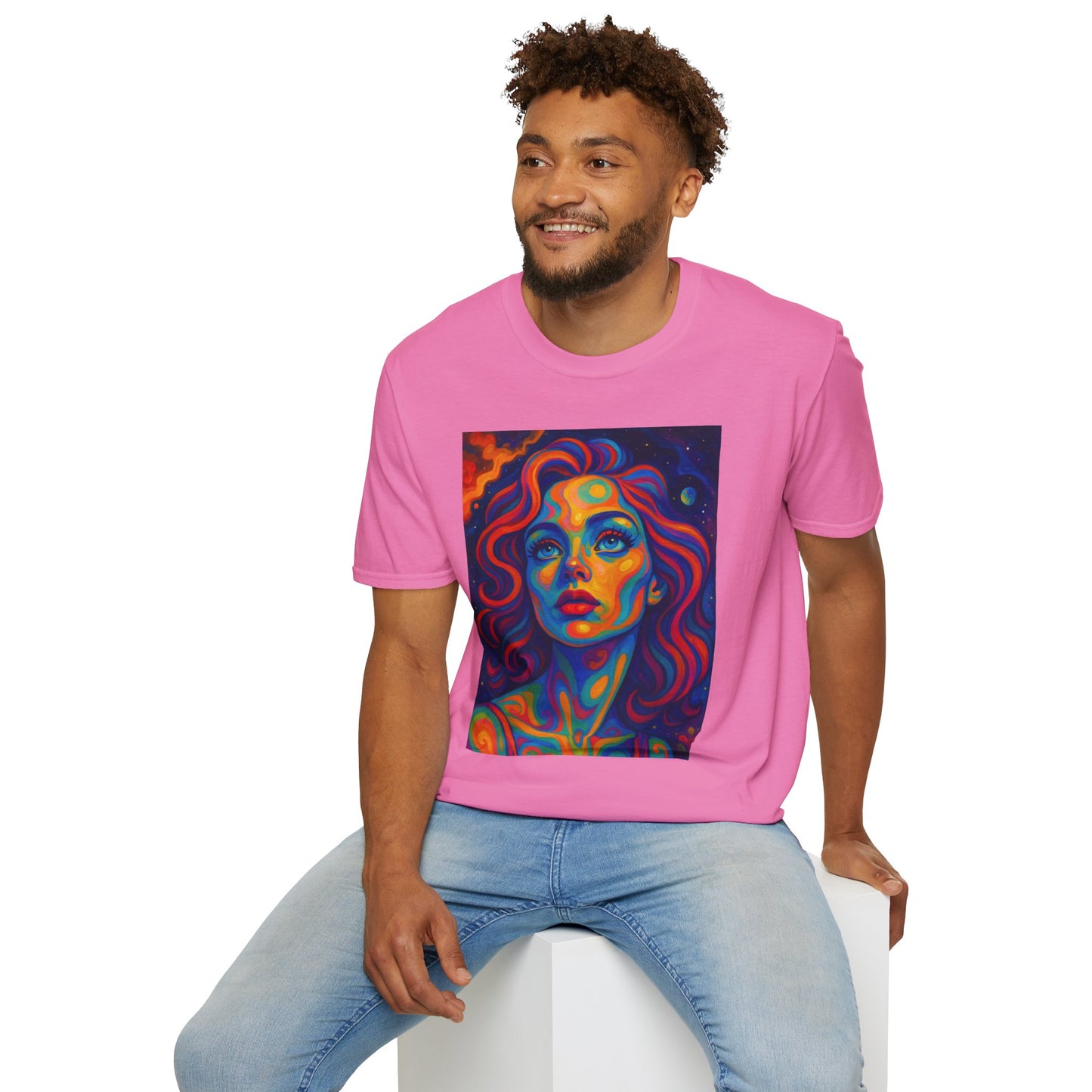 Psychedelic Woman Face Shirt | Trippy Pop Art T-Shirt | Colorful Surreal Portrait Tee | Gift for Art Lovers