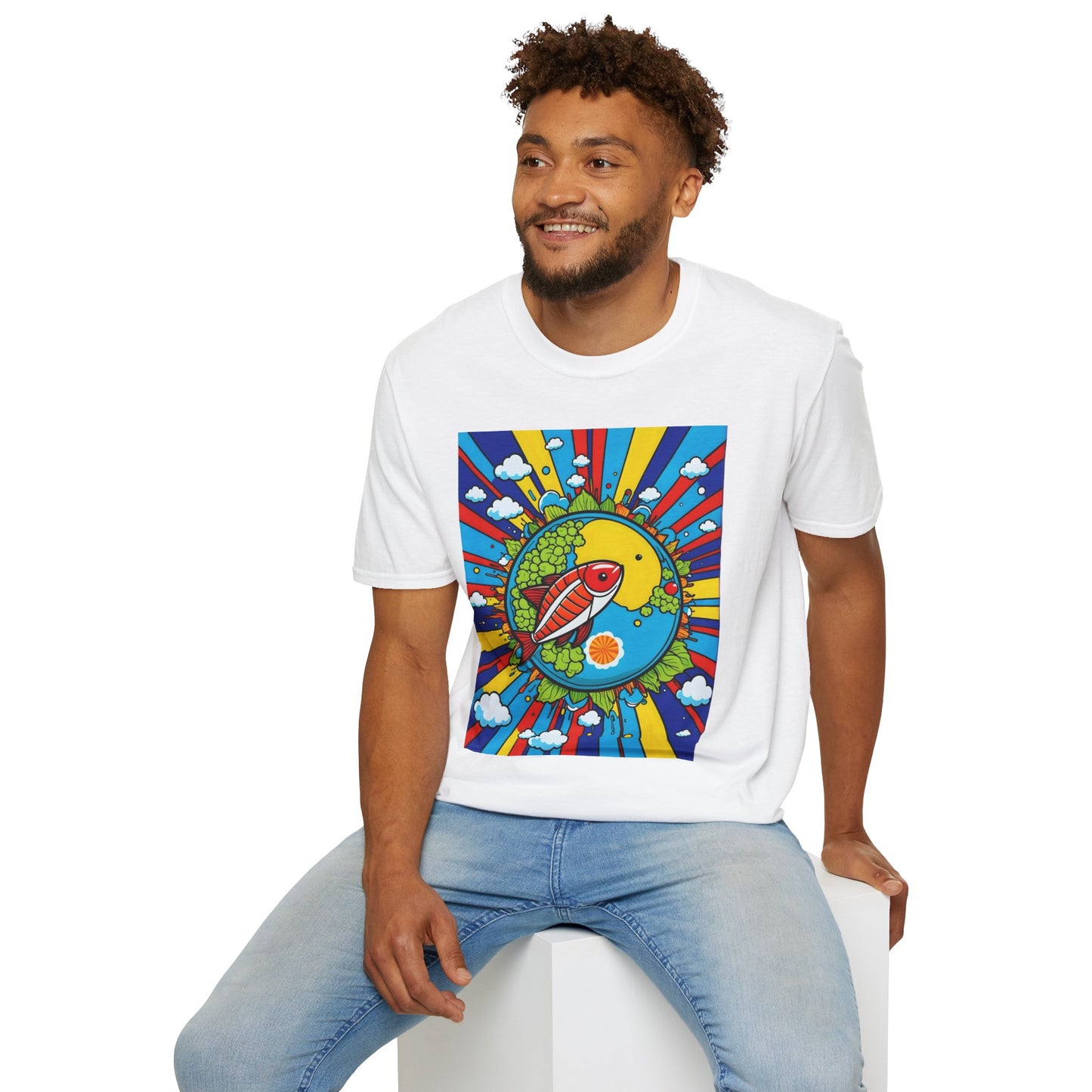 Trippy Sushi Shirt for Foodies Gift for Psychedelic Art Fans Funny Unisex Japanese Graphic Tee