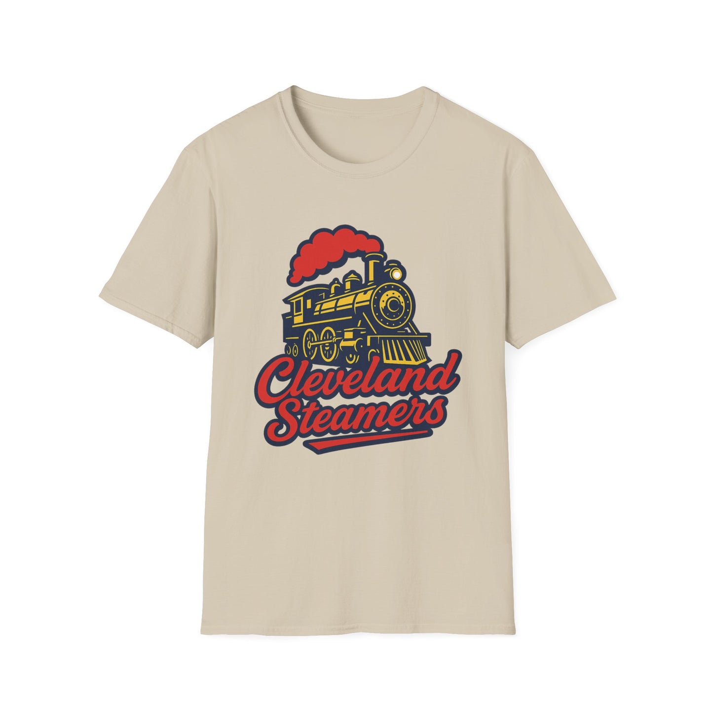 Cleveland Steamers Funny Train T Shirt Retro Sports Parody Tee Gift for Cleveland Fans Gag Shirt Locomotive Joke Apparel for Adults