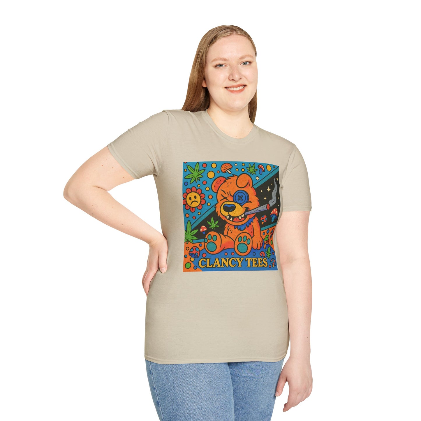 Vibrant Animal Graphic T-Shirt, Casual Tee for Pet Lovers, 420 Friendly Gift, Retro Style, Summer Wear, Fun Everyday Top