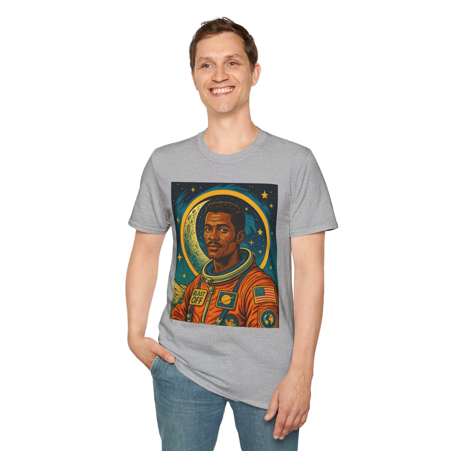 Afrofuturist Astronaut Shirt – Retro Space Art Tee – Gift for Sci-Fi Fans, Black Space History Buffs, Dreamers, Visionaries, and Cosmic Thinkers