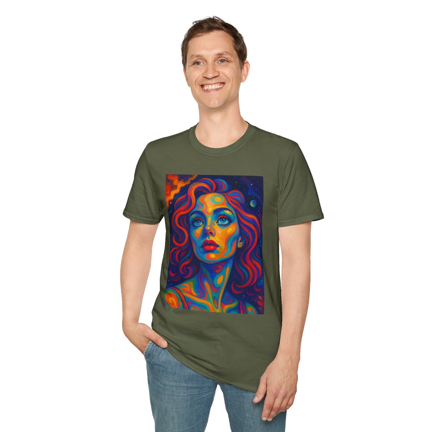 Psychedelic Woman Face Shirt | Trippy Pop Art T-Shirt | Colorful Surreal Portrait Tee | Gift for Art Lovers