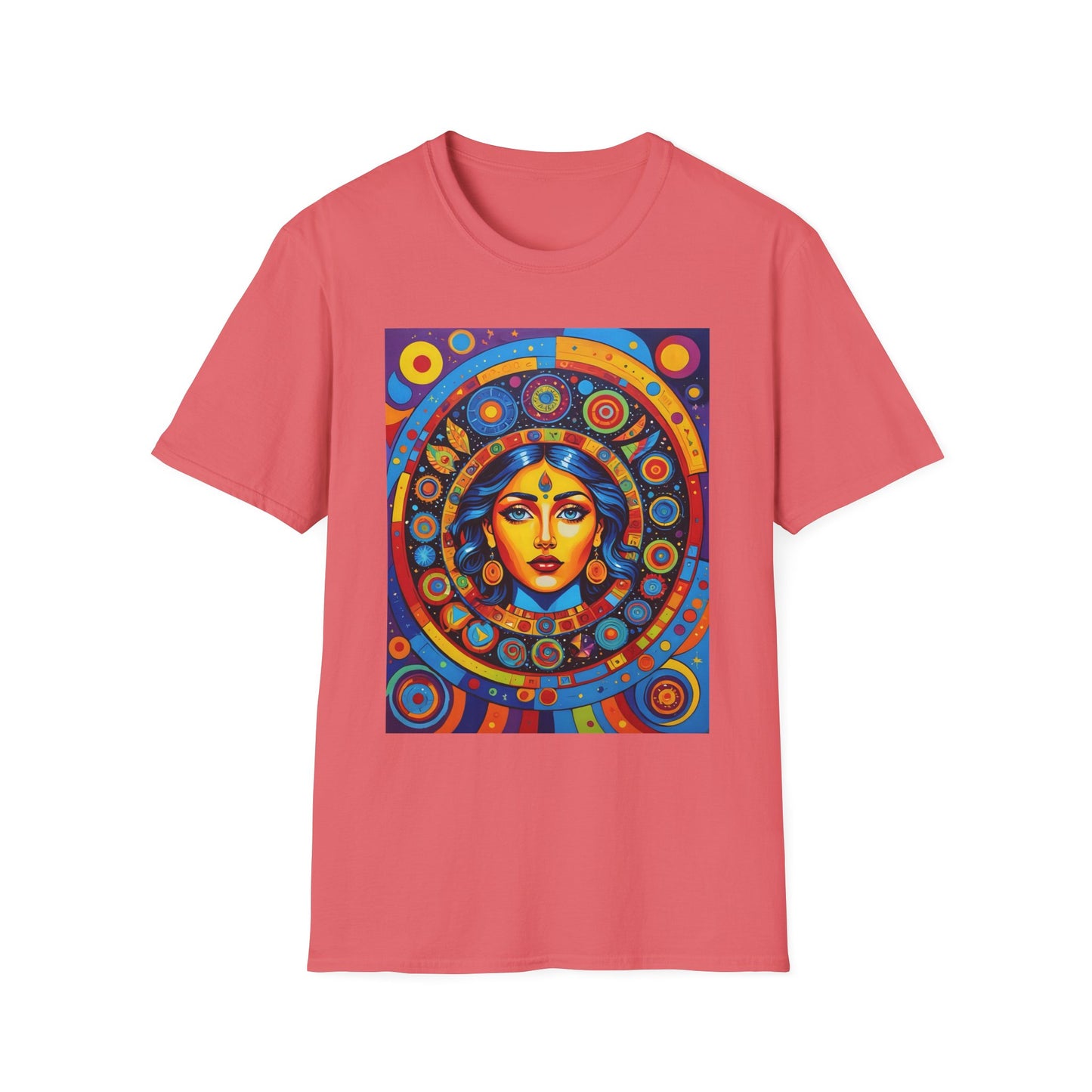 Vibrant Art T-Shirt - Unisex Softstyle Tee, Colorful Graphic Shirt, Gift for Art Lovers, Perfect for Casual Wear, Unique Statement Piece