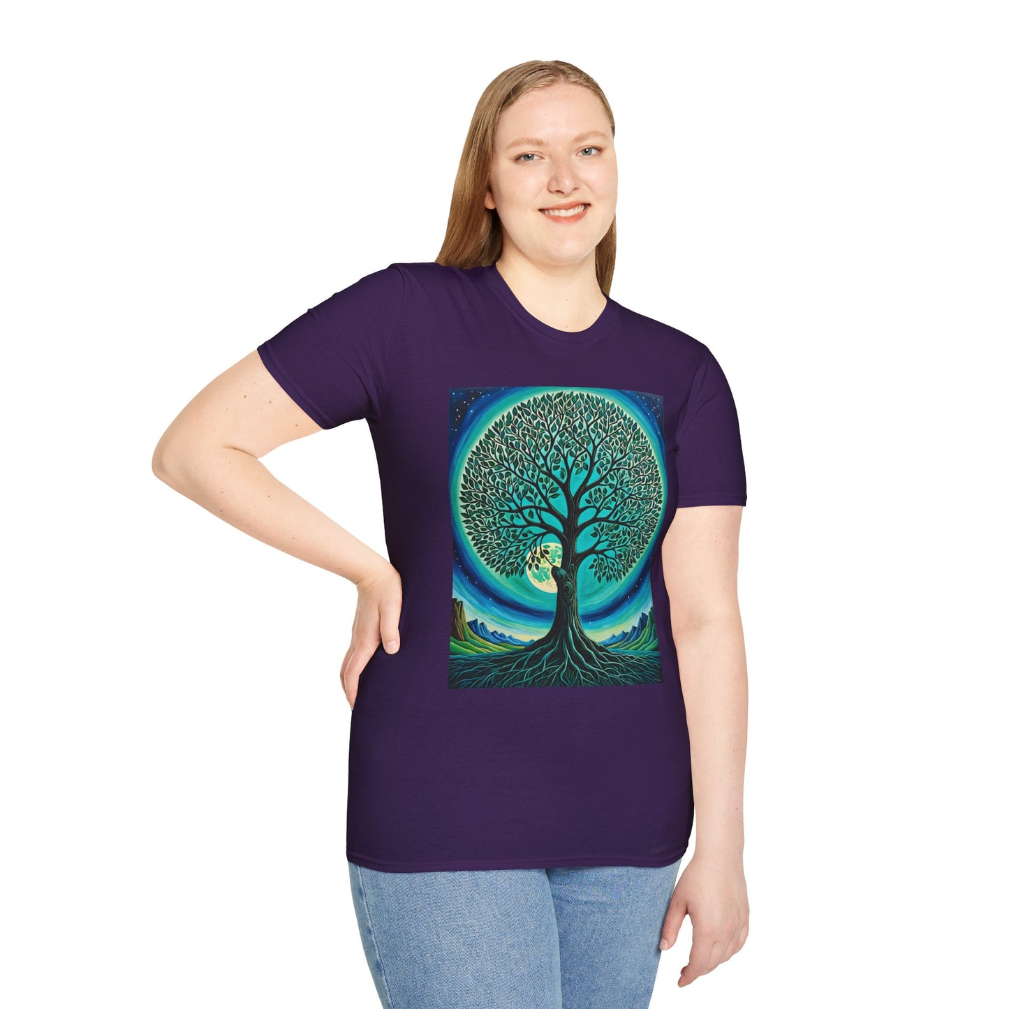 Tree of Life T-Shirt – Cosmic Nature Graphic Tee – Gift for Spiritual Friends, Psychedelic Art Lovers, and Mindful Hippie Souls